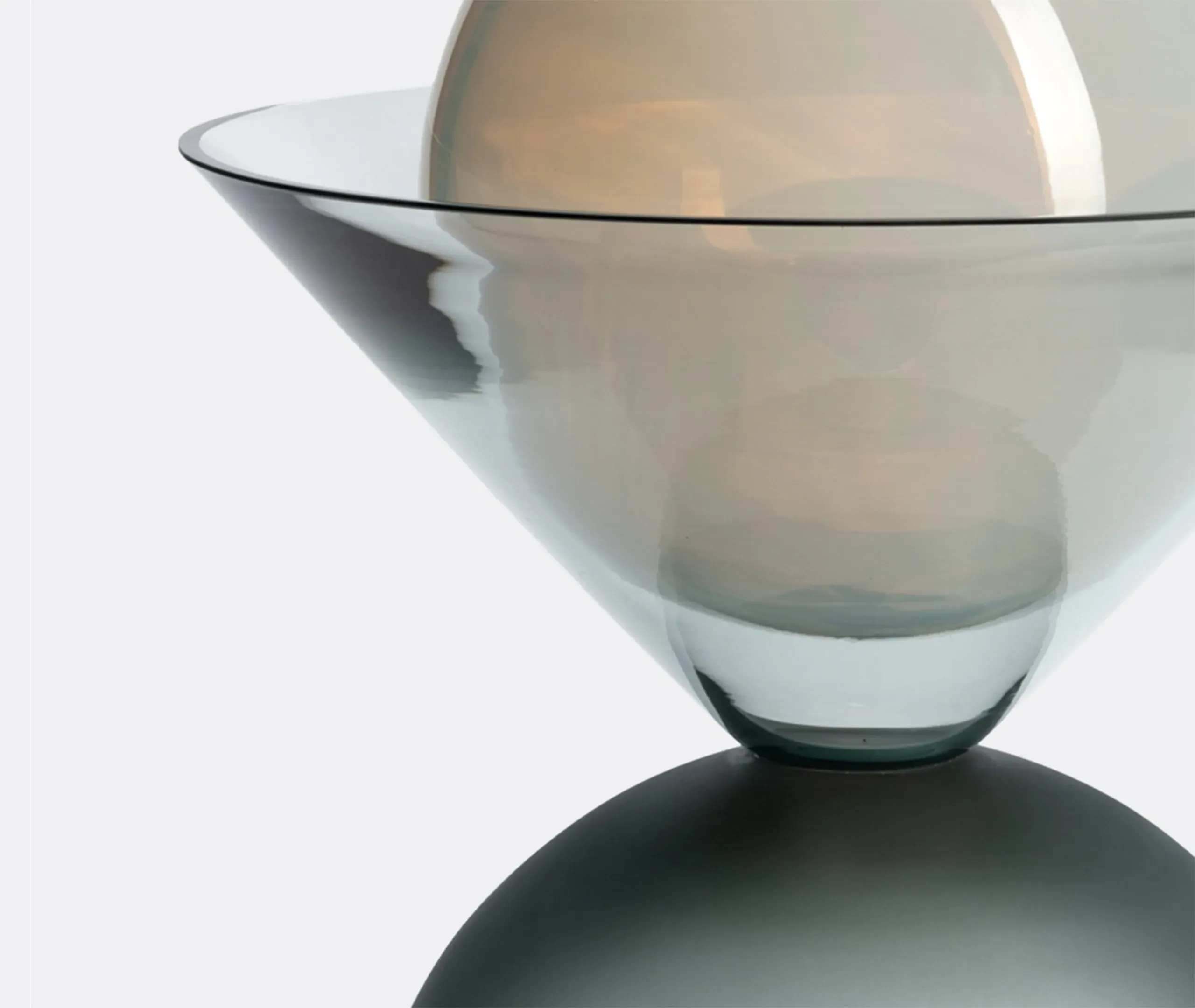 Tall Sculptural Vase - Cipria, Murano Glass