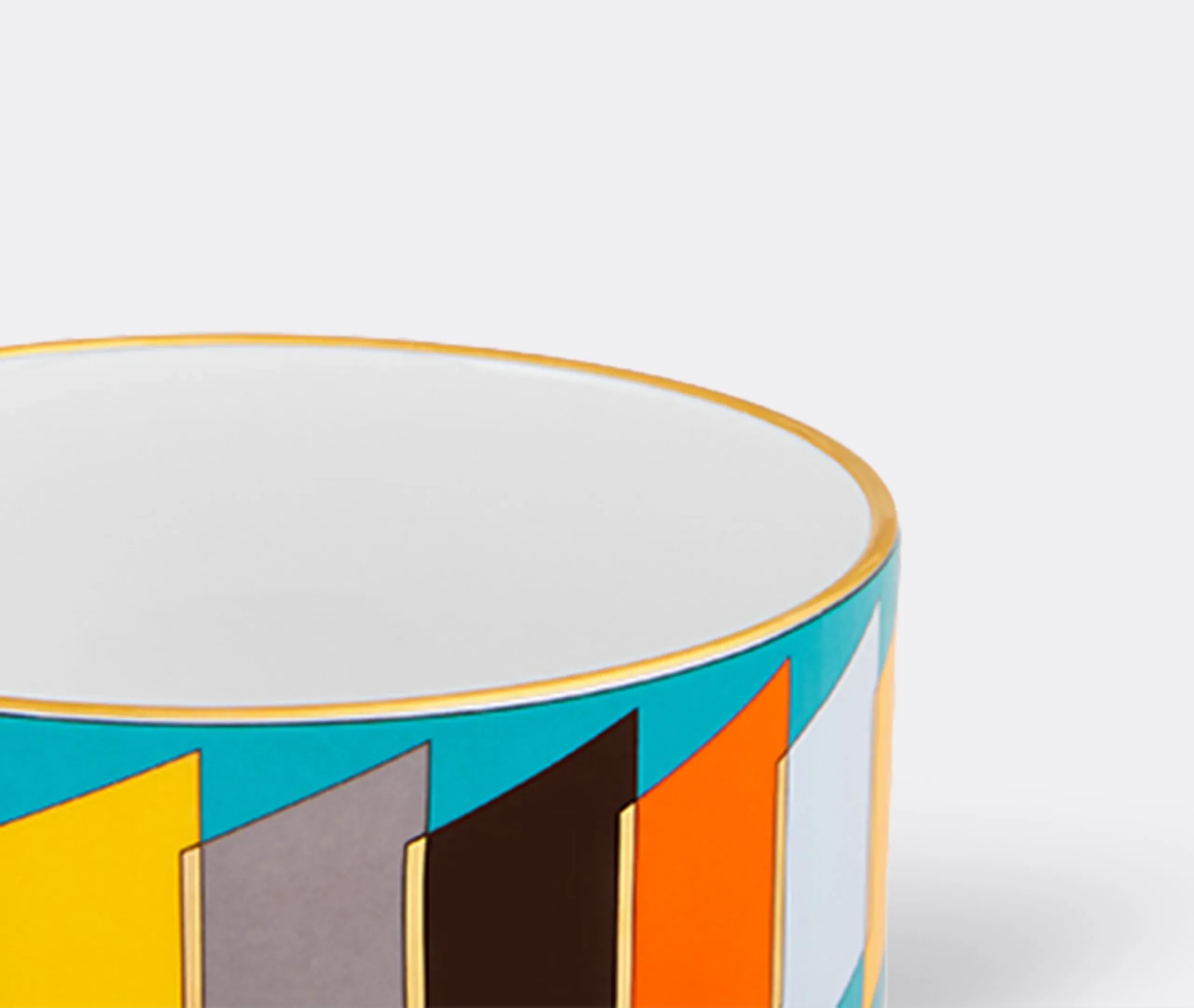 Cereal Bowl with Geometric Design - Multicolor