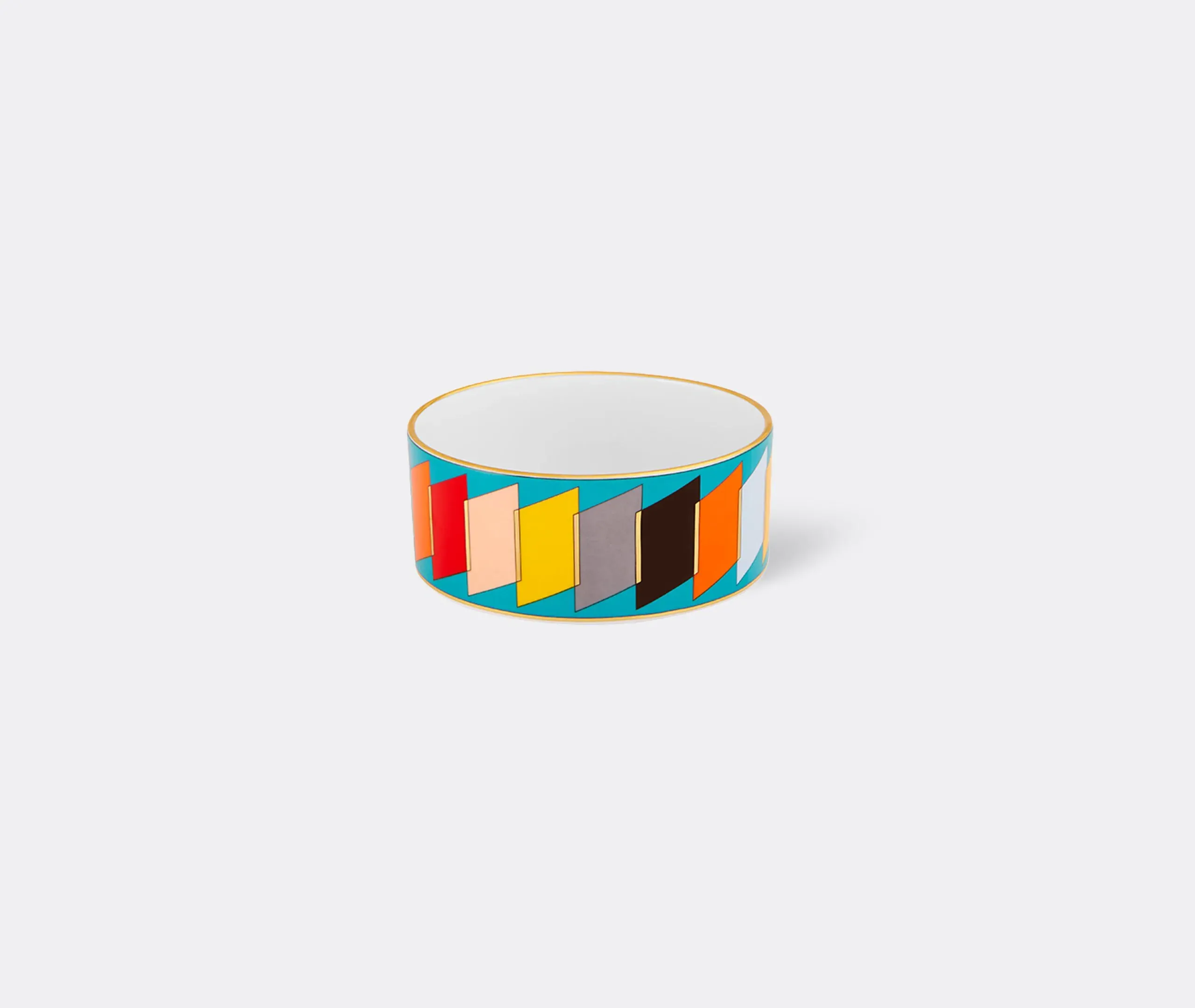 Cereal Bowl with Geometric Design - Multicolor image