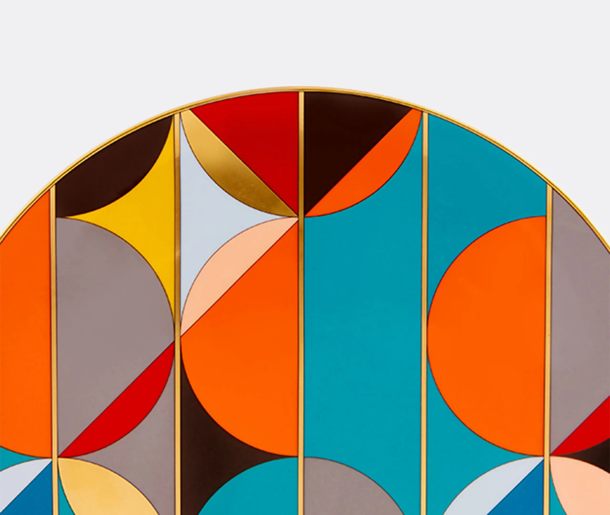 Charger Plate with Geometric Design - Multicolor