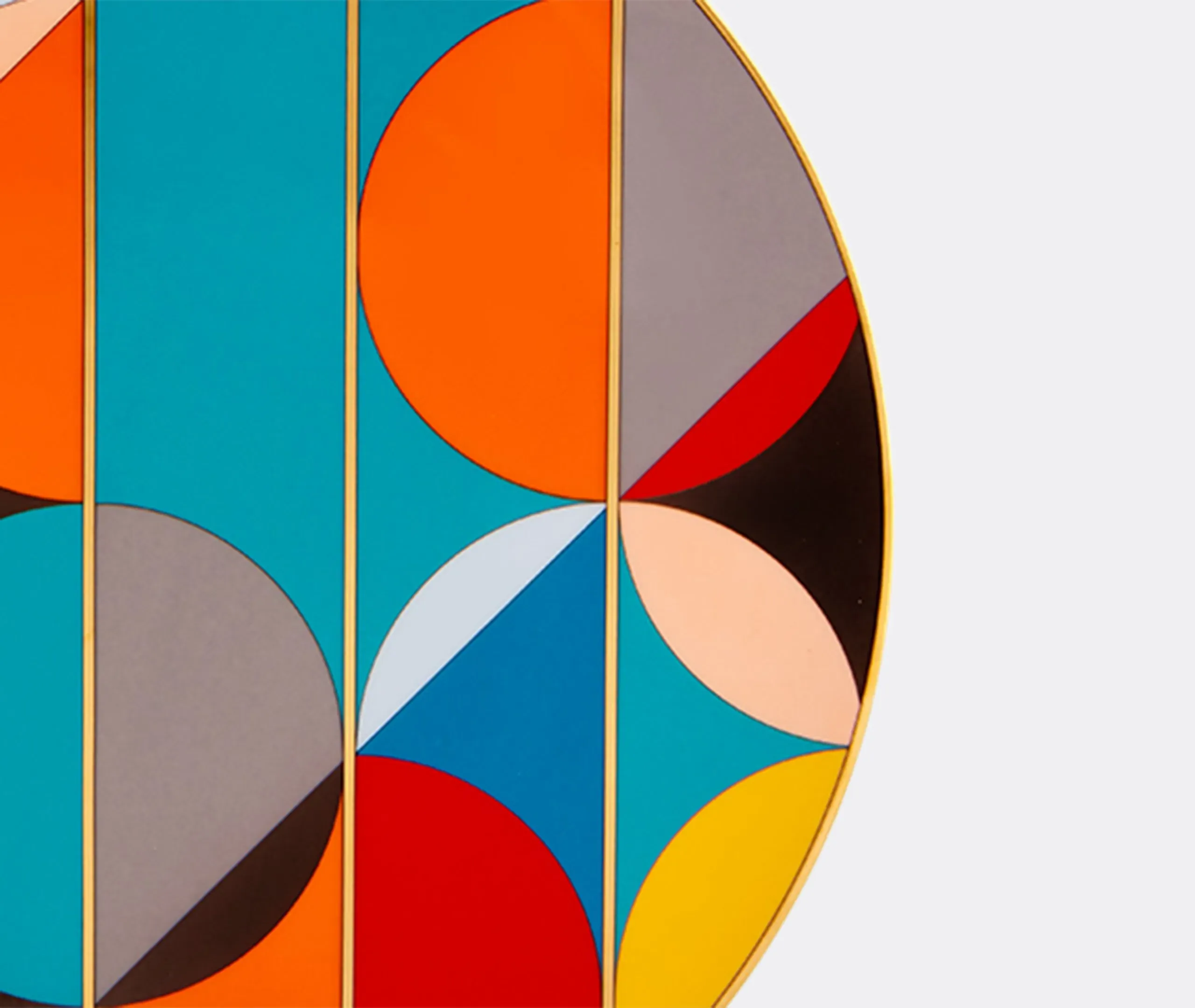 Charger Plate with Geometric Design - Multicolor