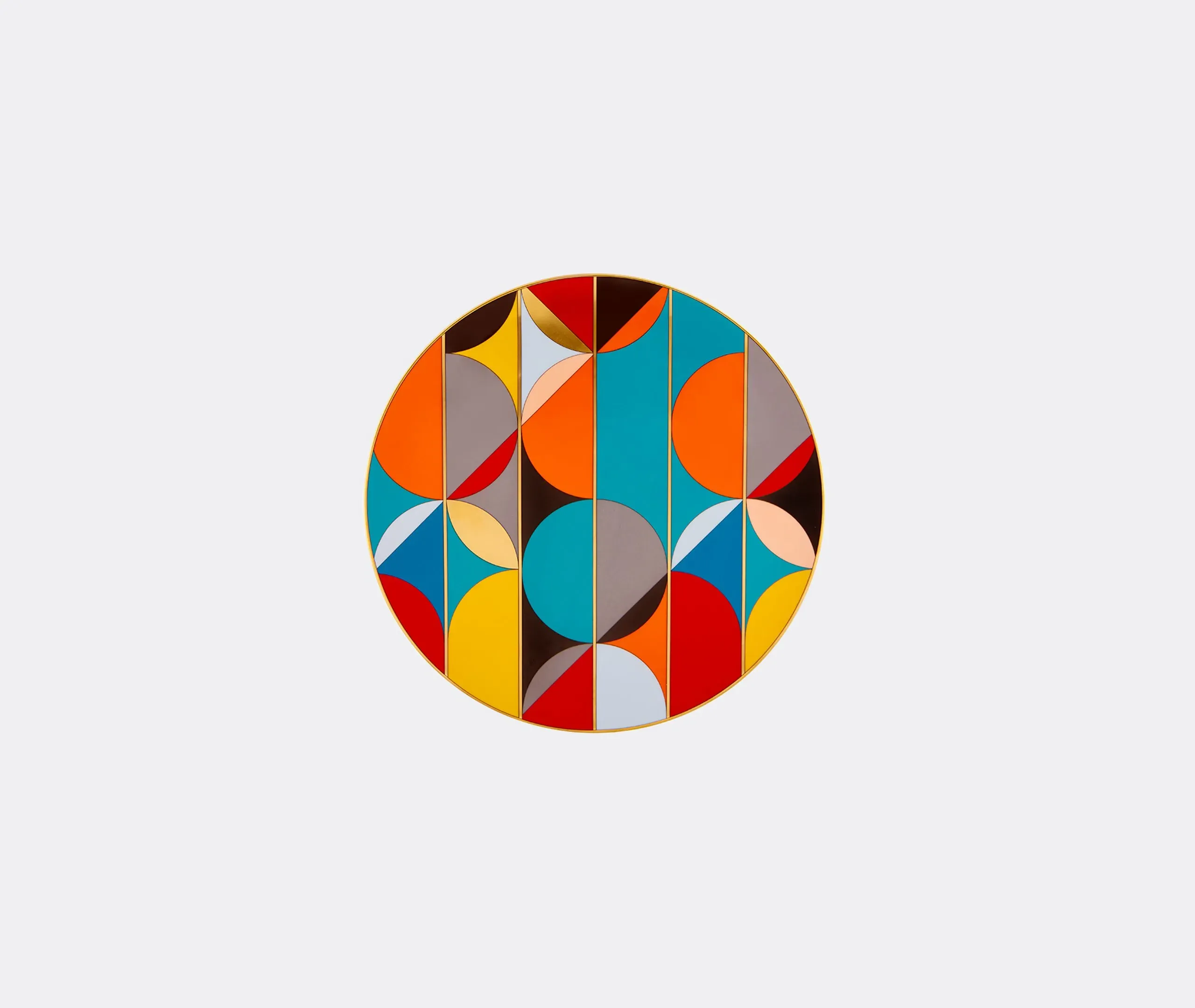 Charger Plate with Geometric Design - Multicolor