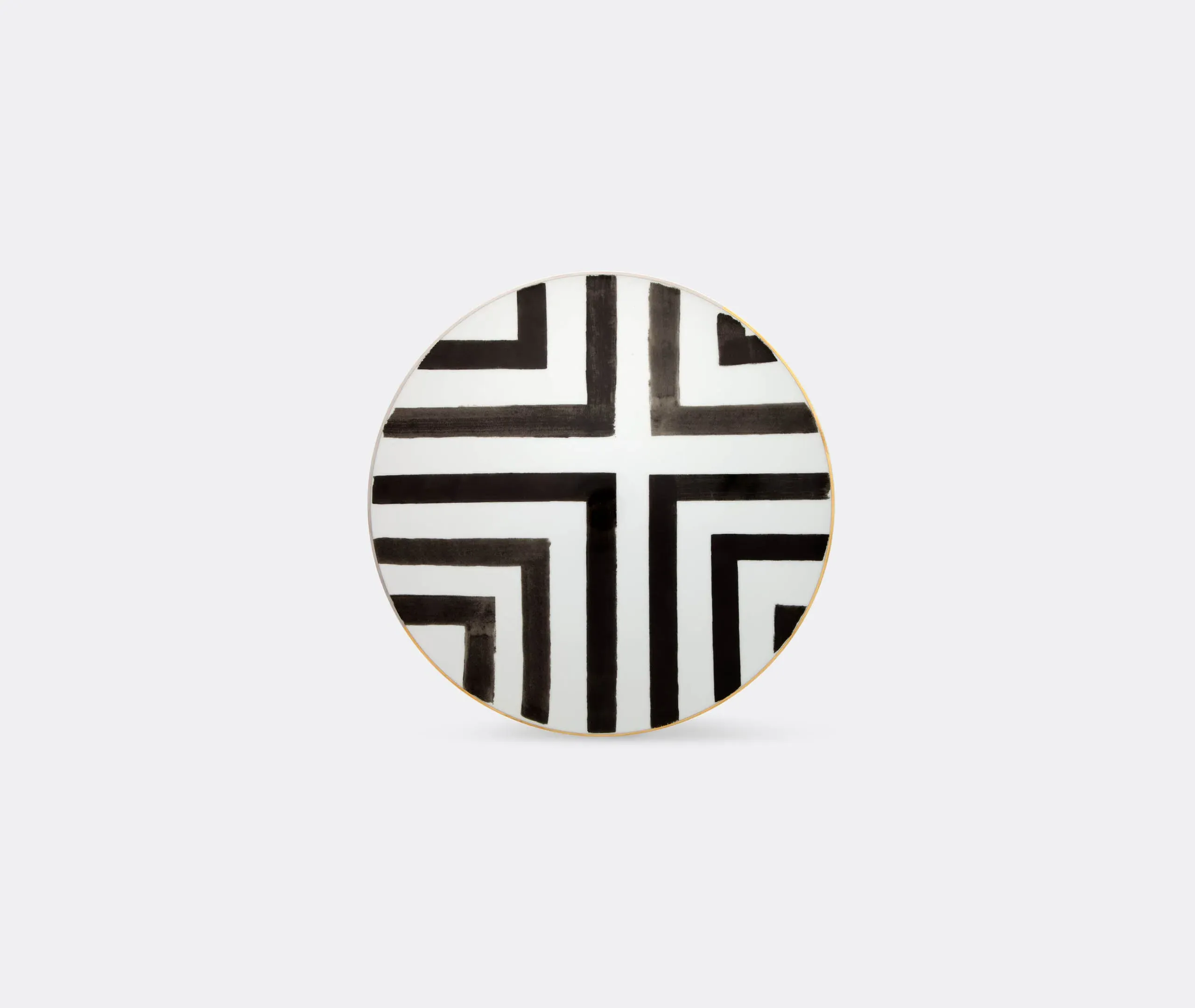 Sol Y Sombra Charger Plate - Black, White