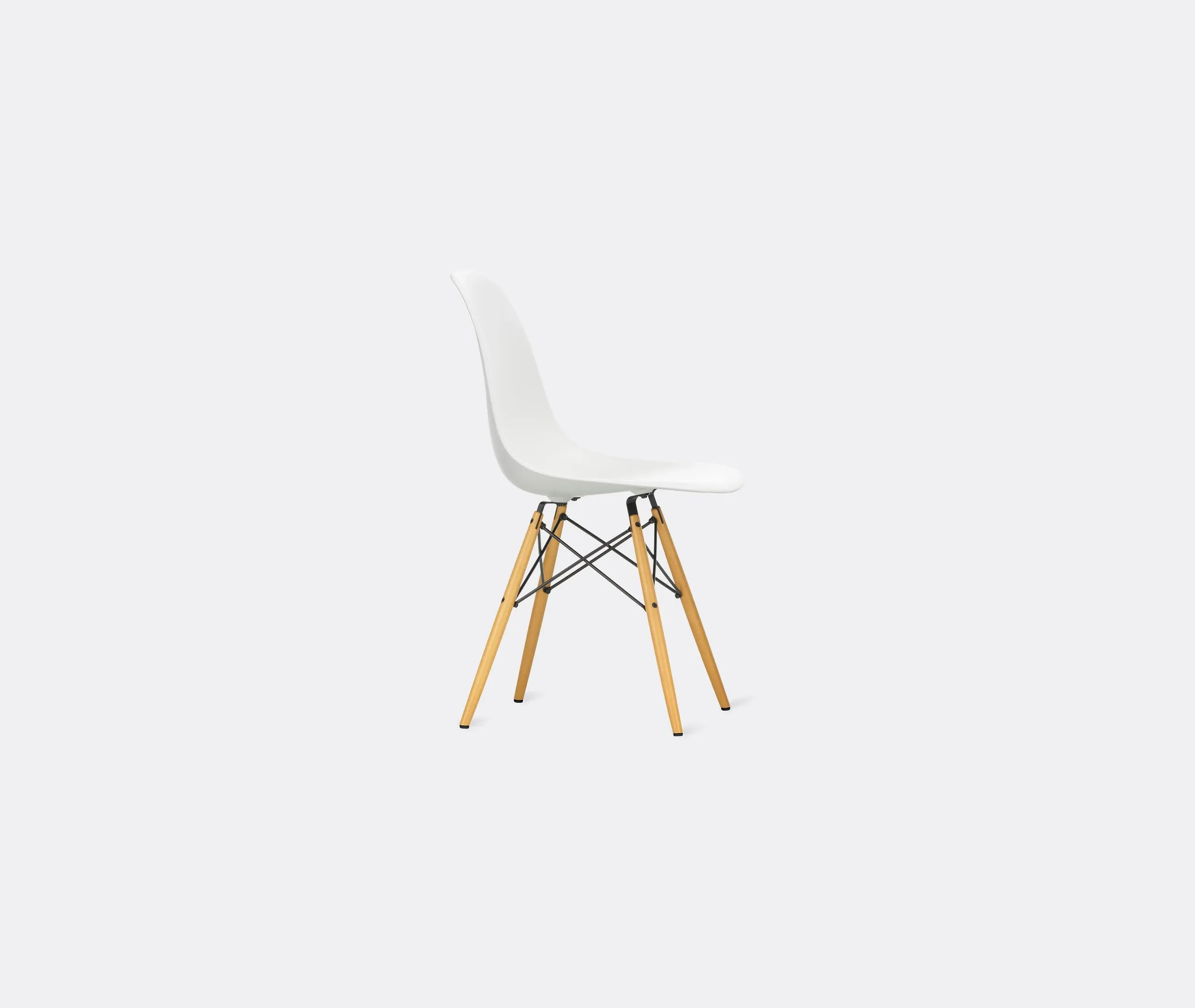 Charles & Ray Eames DSW Chair - White, Maple