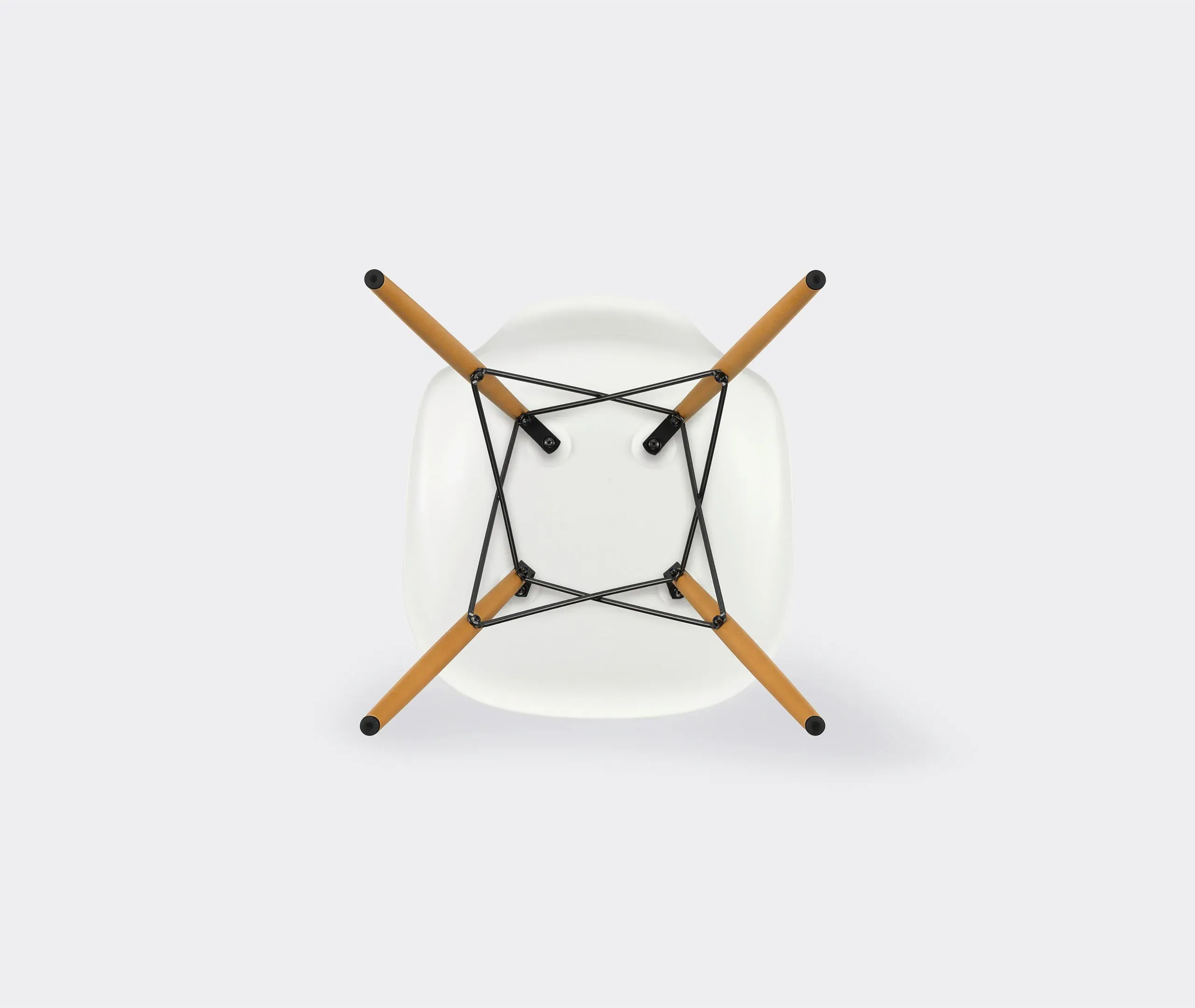 Dining Chair with Eiffel Base - White, Polypropylene