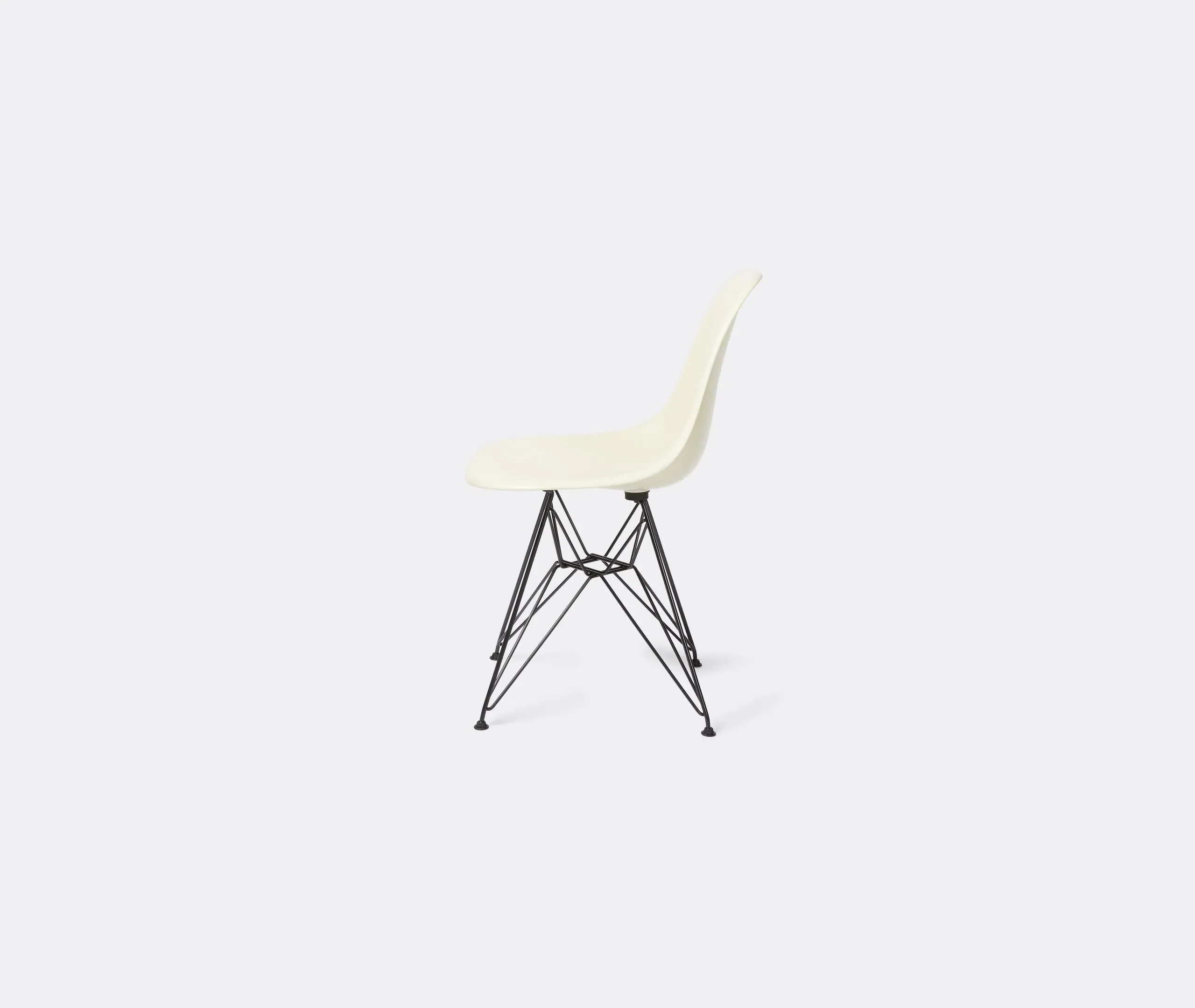 DSR Side Chair with Wire Base - Black, Steel