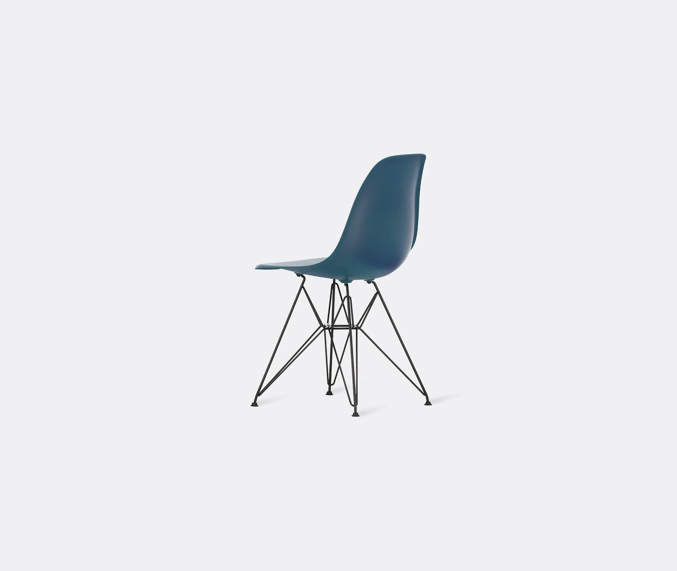 DSR Side Chair with Wire Base - Blue, Steel