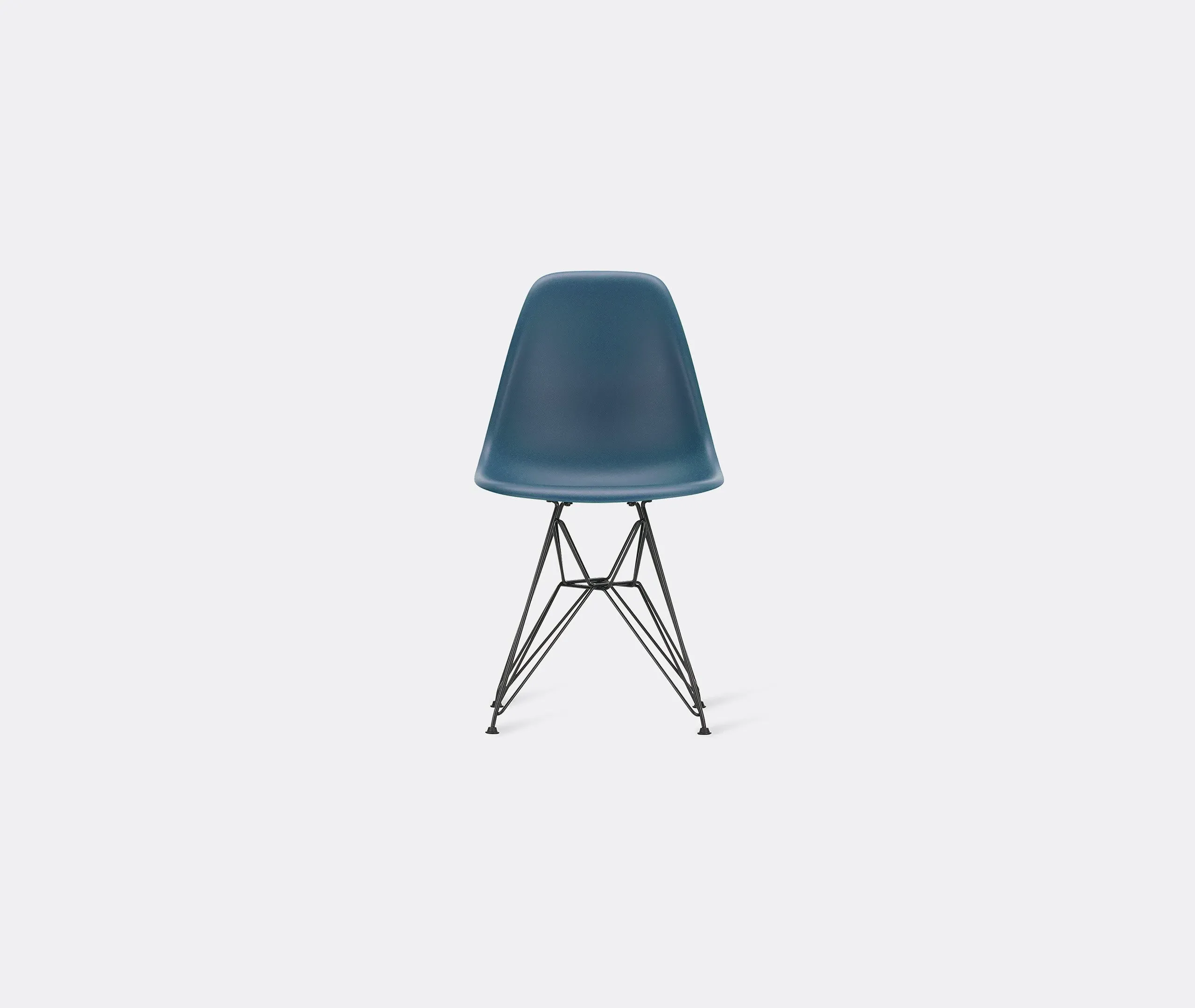 DSR Side Chair with Wire Base - Blue, Steel image
