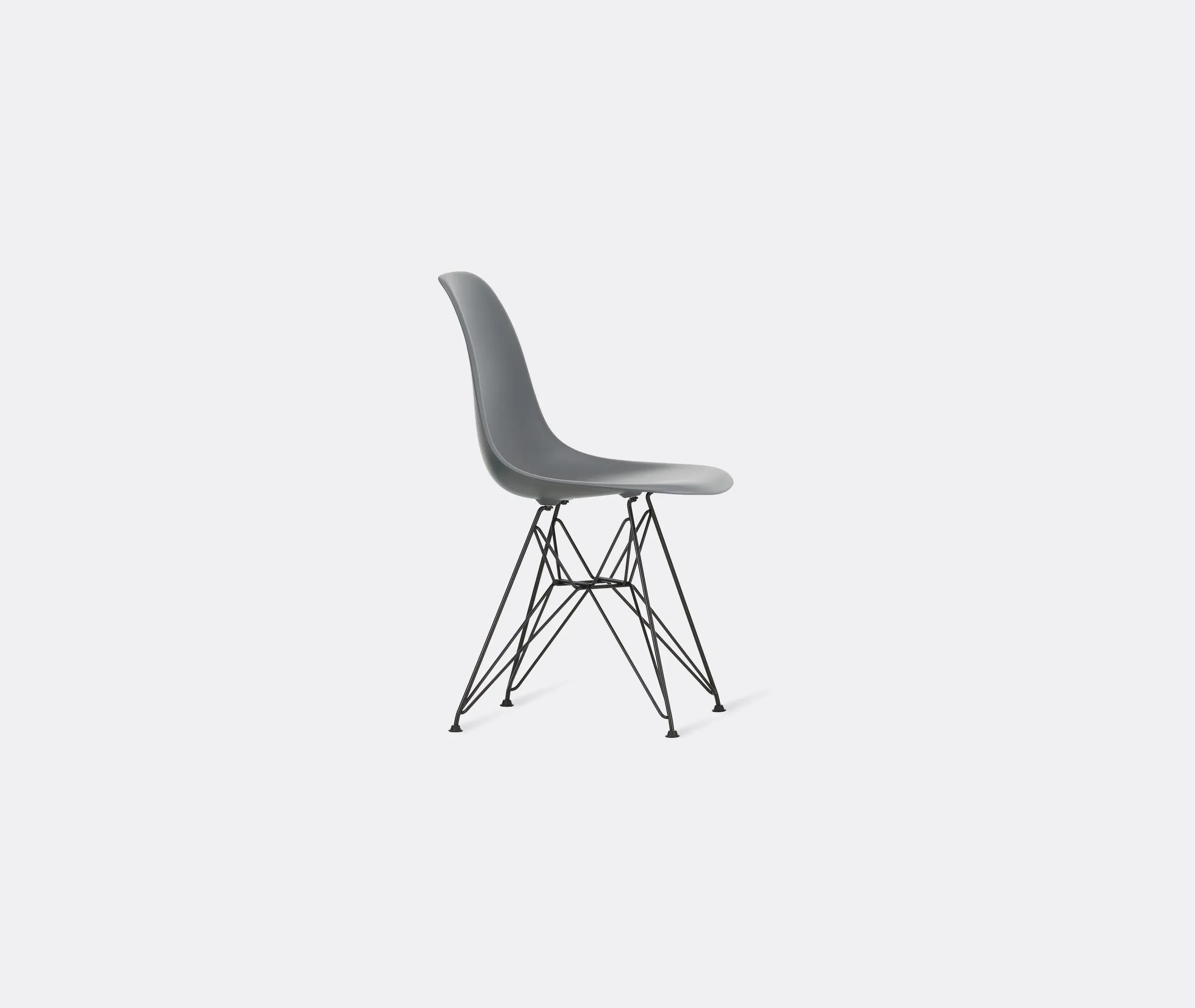 DSR Side Chair with Wire Base - Grey, Steel