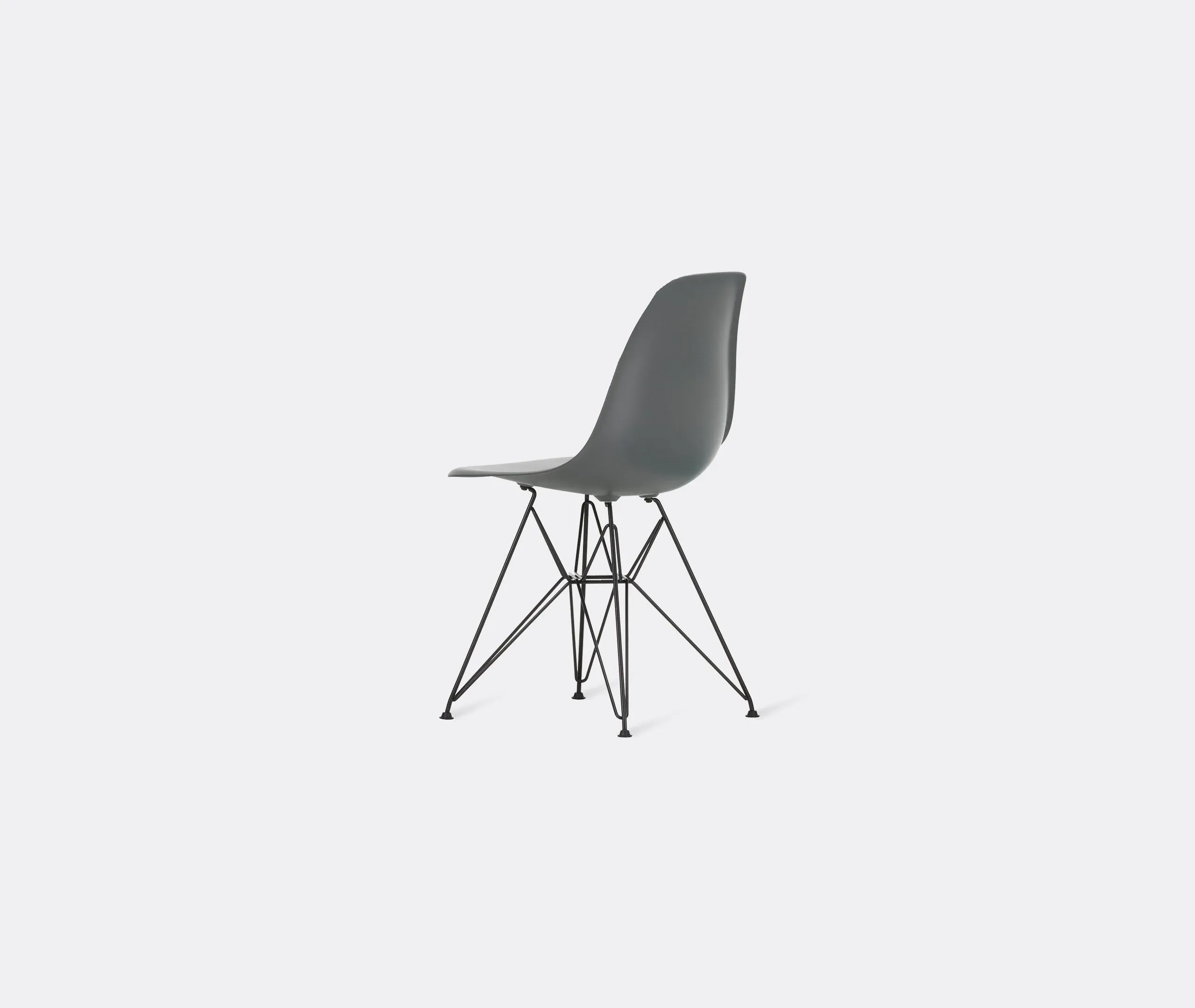 DSR Side Chair with Wire Base - Grey, Steel