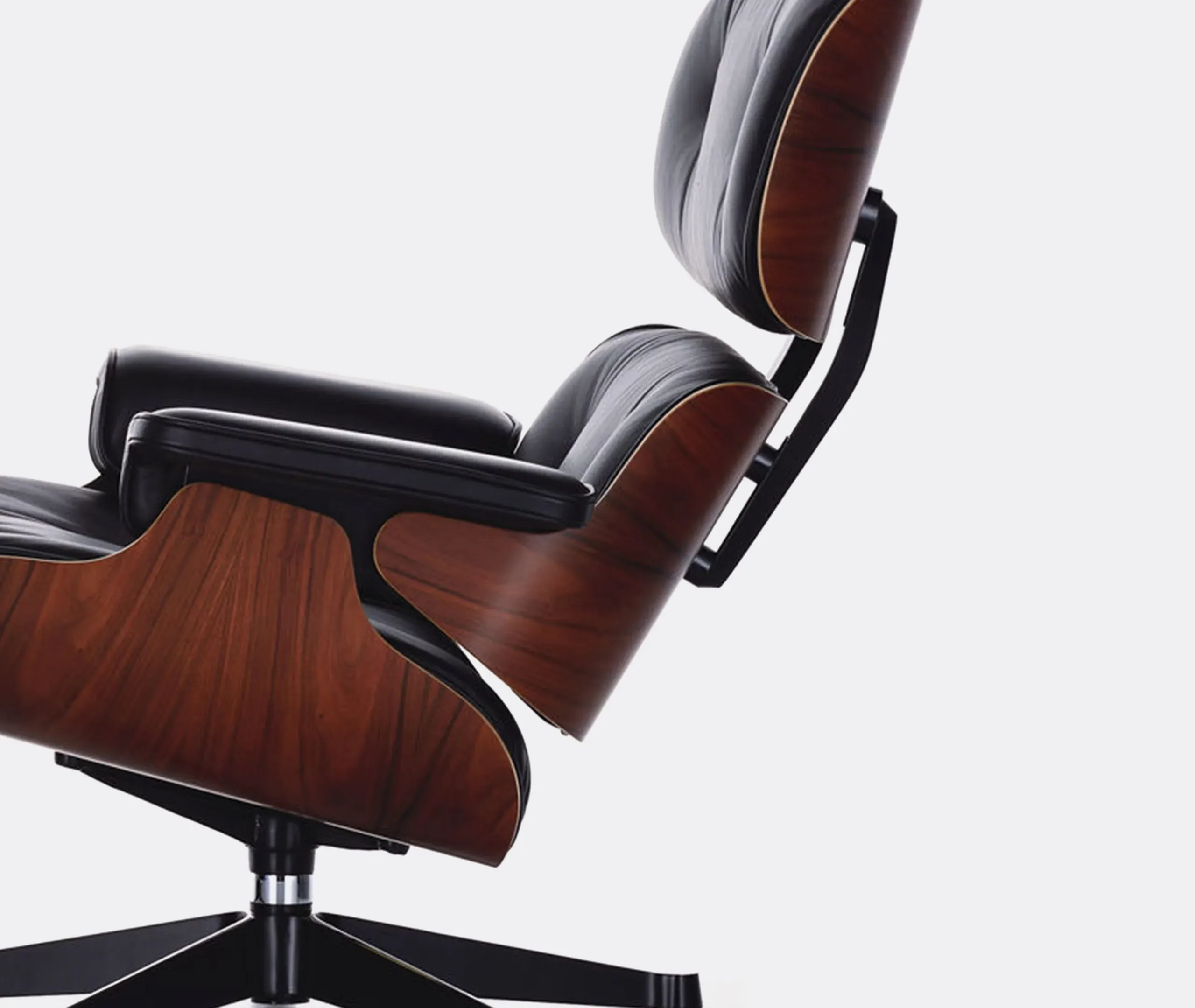 Eames Lounge Chair and Ottoman - Black, Palisander alternate view