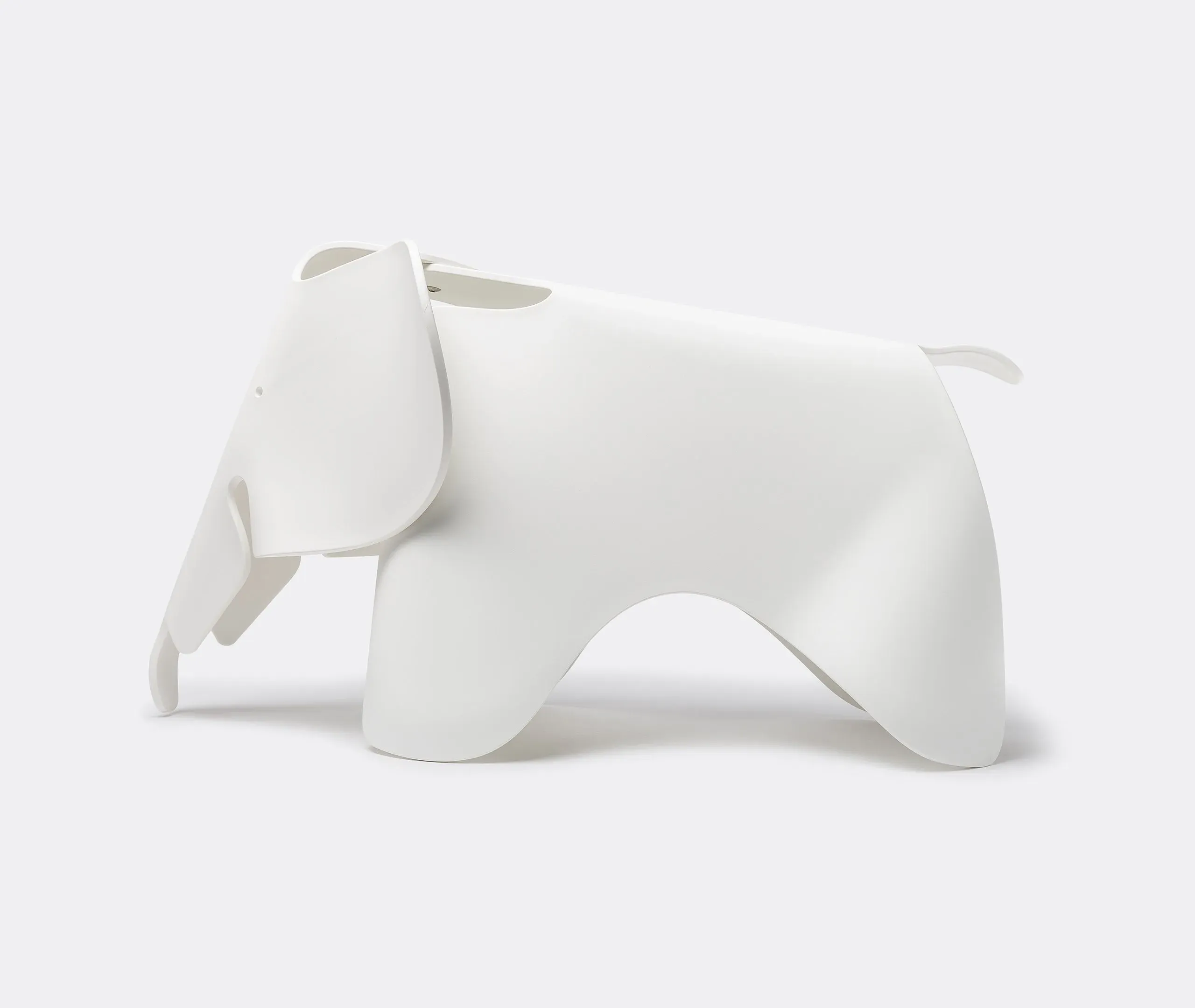 Elephant Decorative Object - White, Plywood