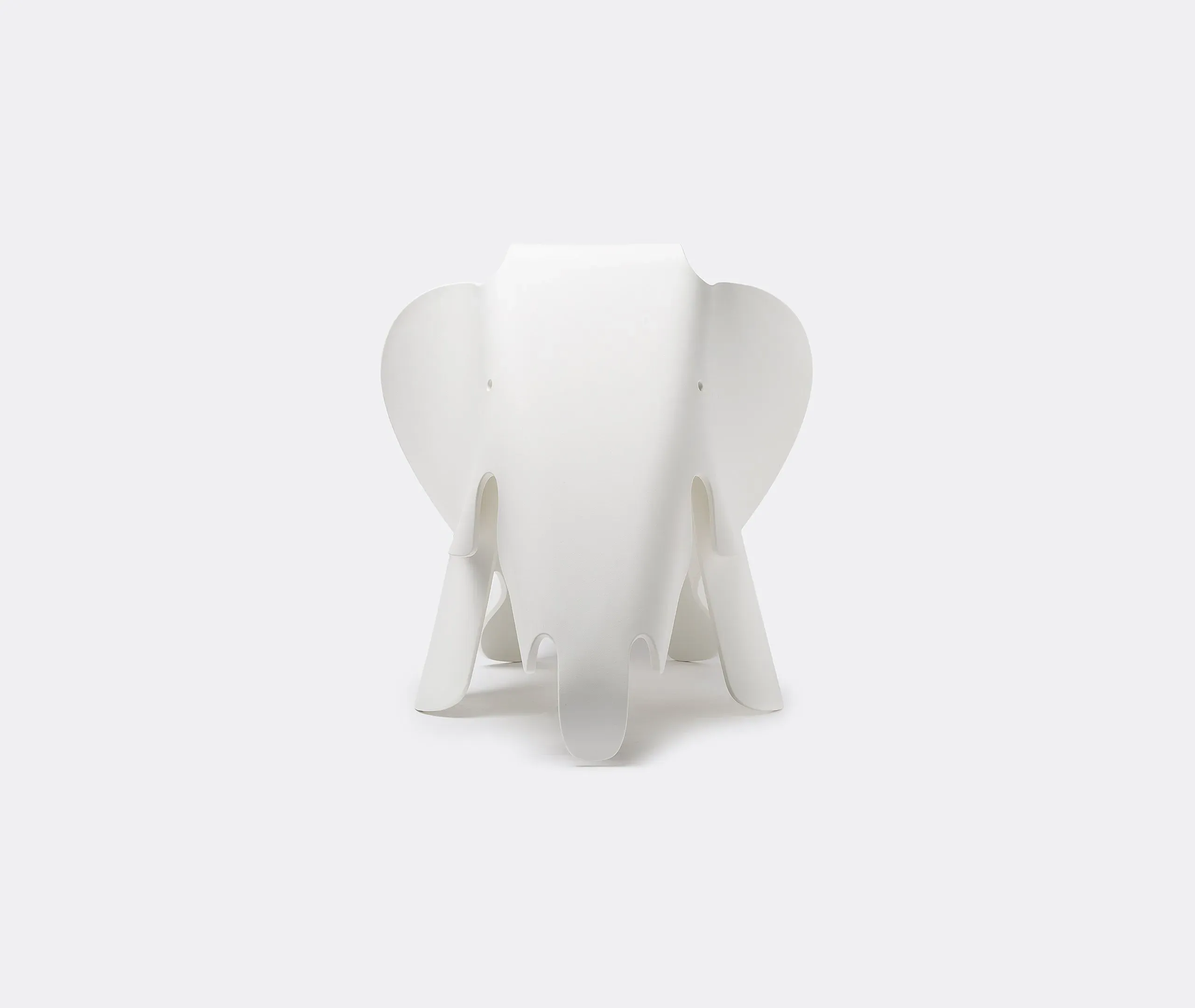 Elephant Decorative Object - White, Plywood
