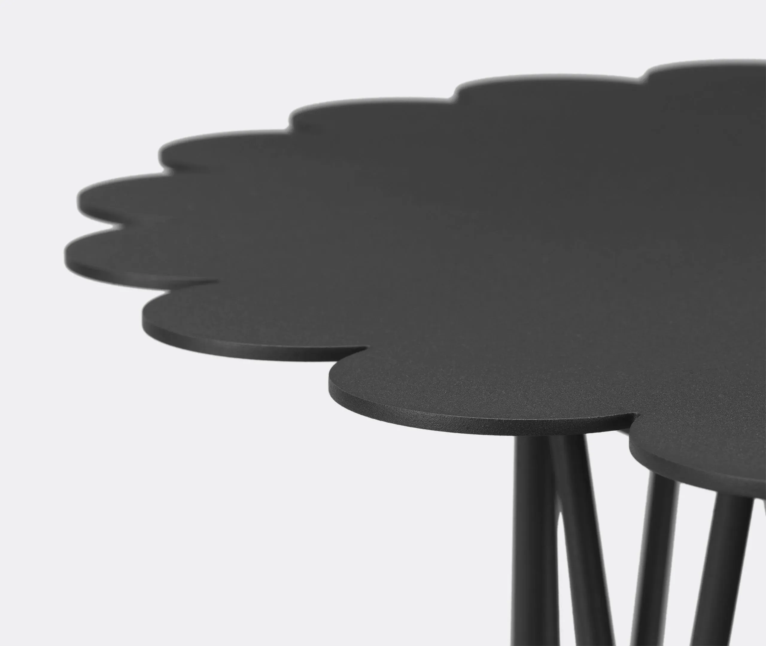 Flower Side Table - Anthracite, Powder-Coated Steel