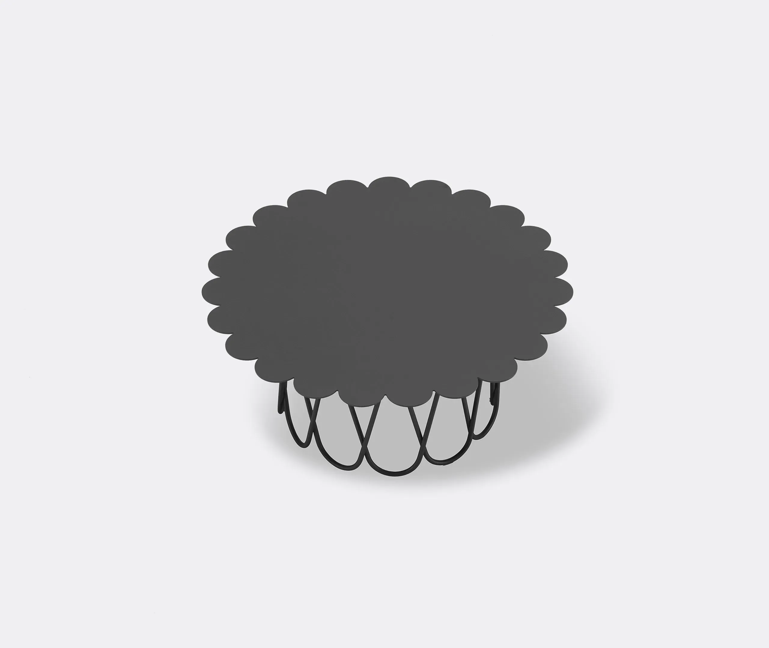 Flower Side Table - Anthracite, Powder-Coated Steel