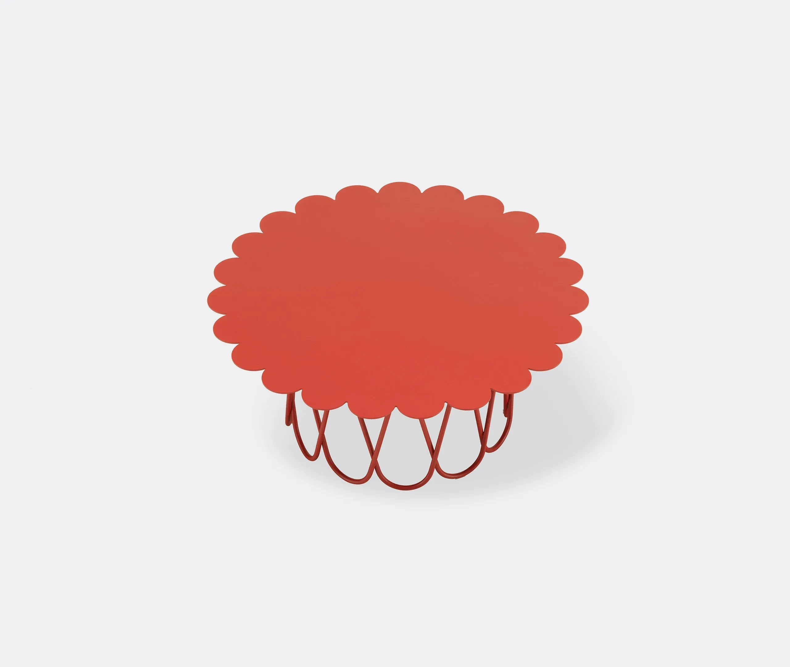 Flower Side Table - Red, Powder-Coated Steel