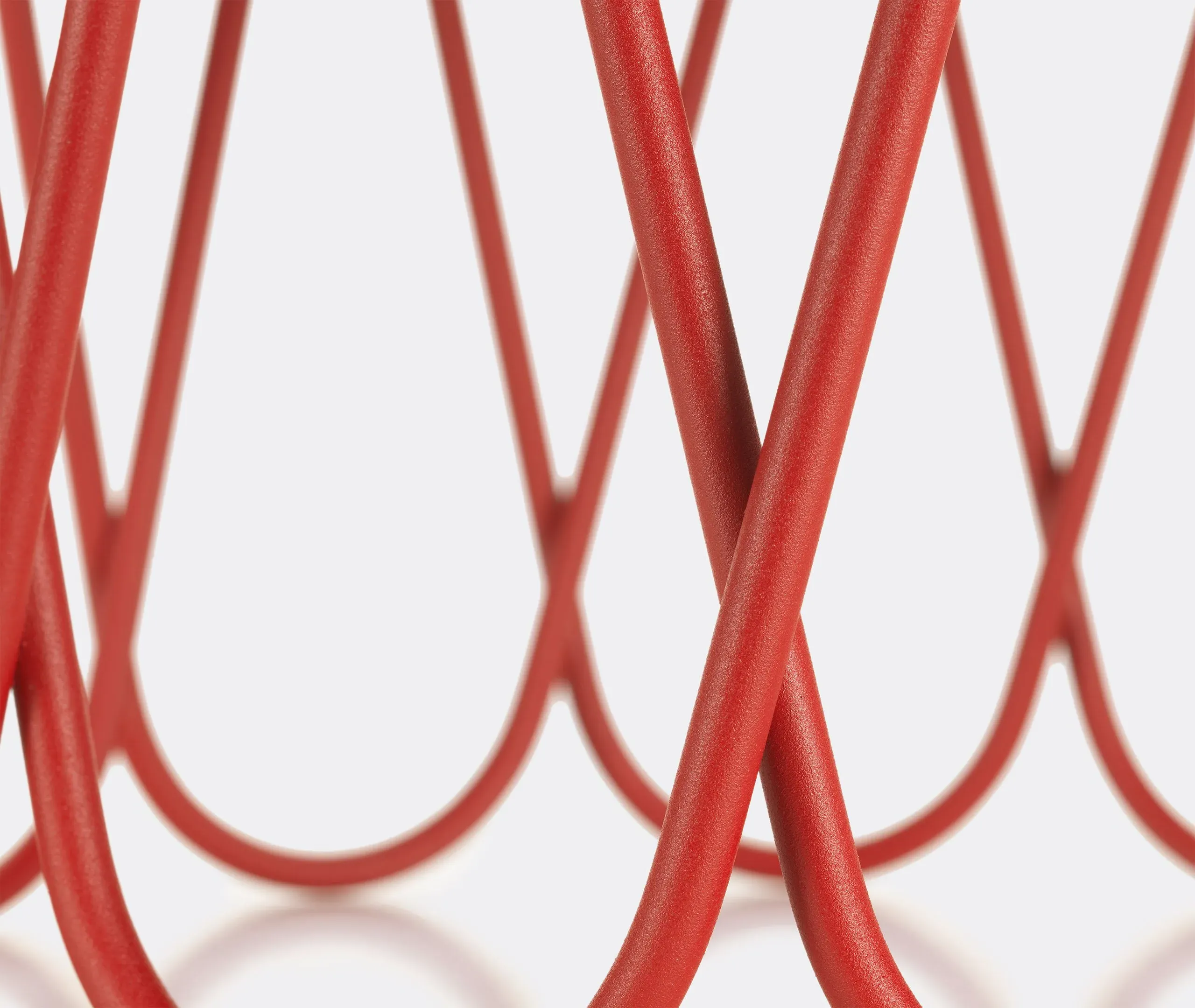 Flower Side Table - Red, Powder-Coated Steel