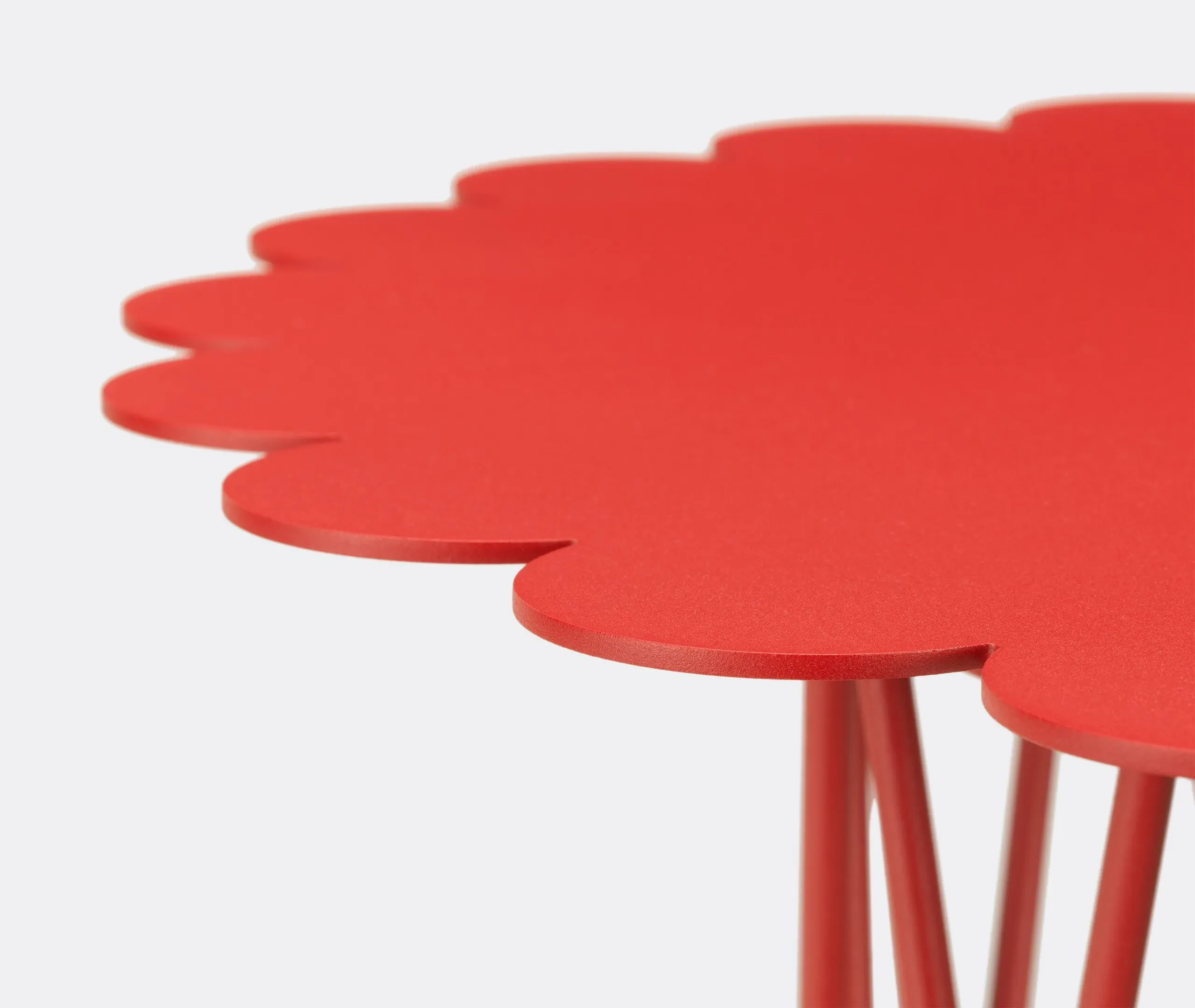 Flower Table - Red, Steel