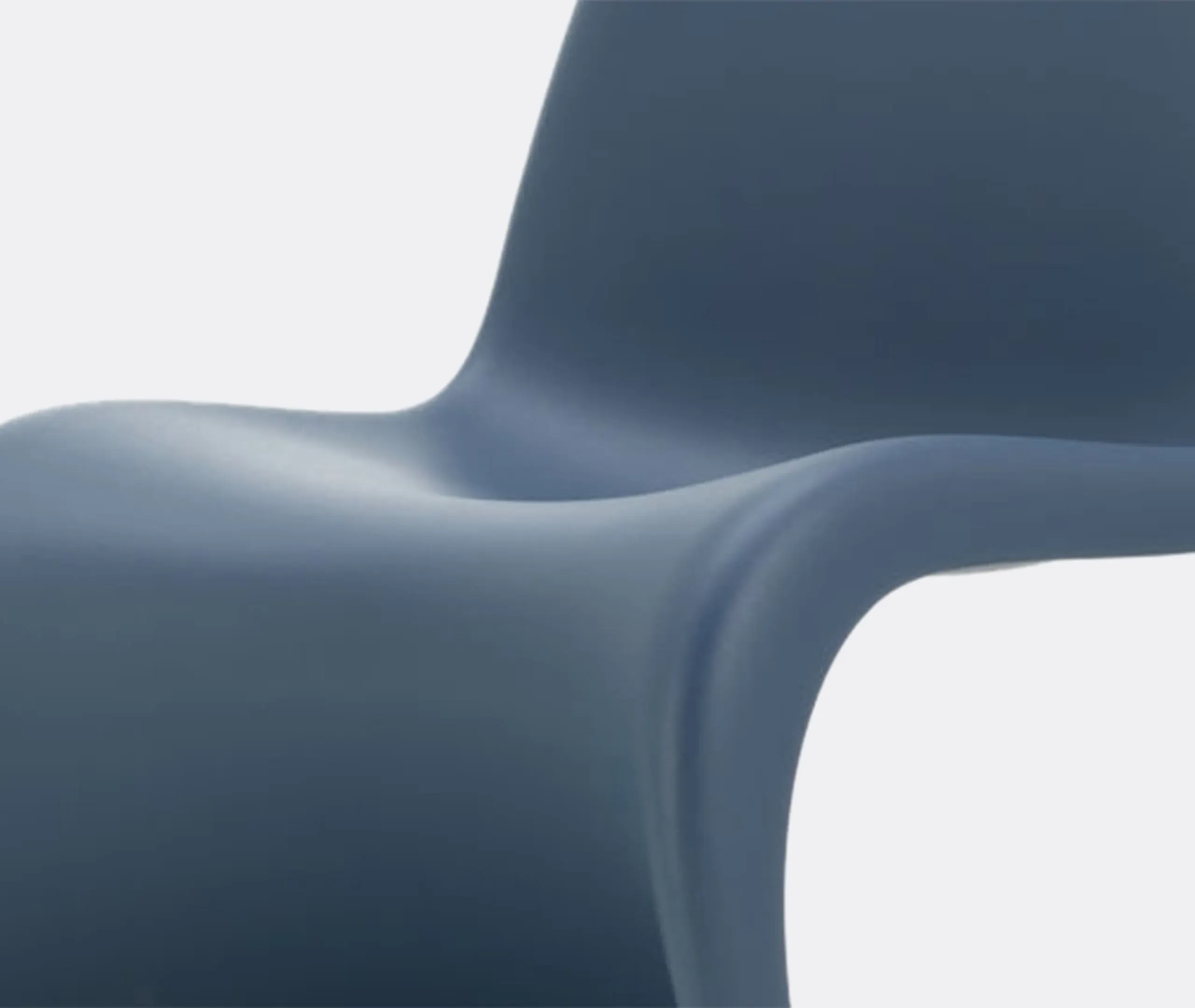 Junior Chair with Curved Design - Blue, Plastic