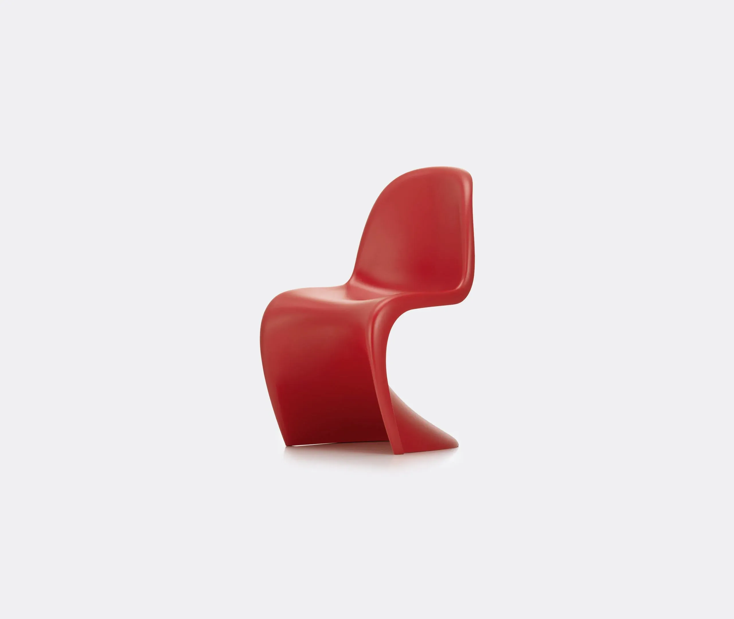 Junior Chair with Curved Design - Red, Plastic