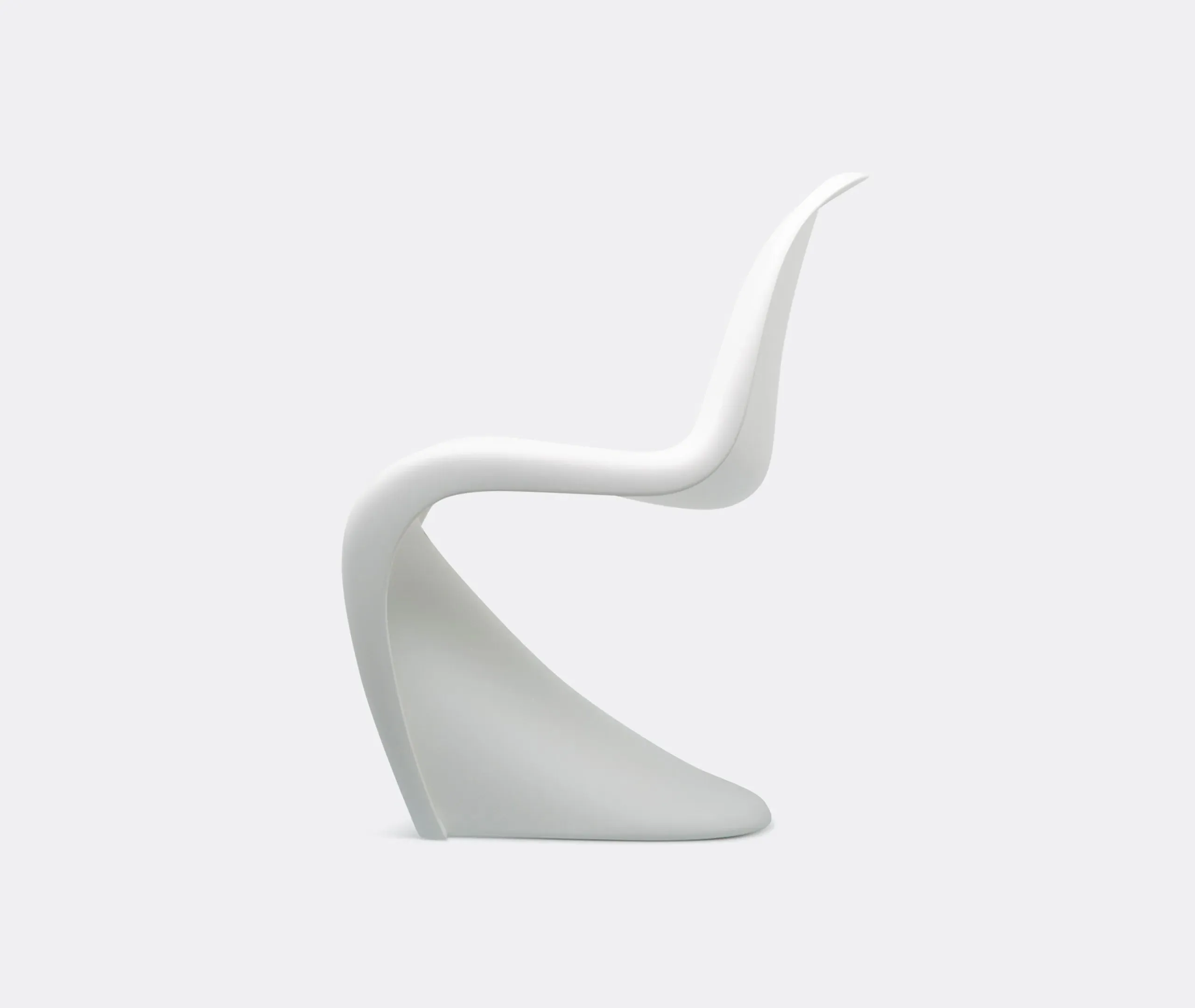 Junior Chair with Curved Design - White, Plastic