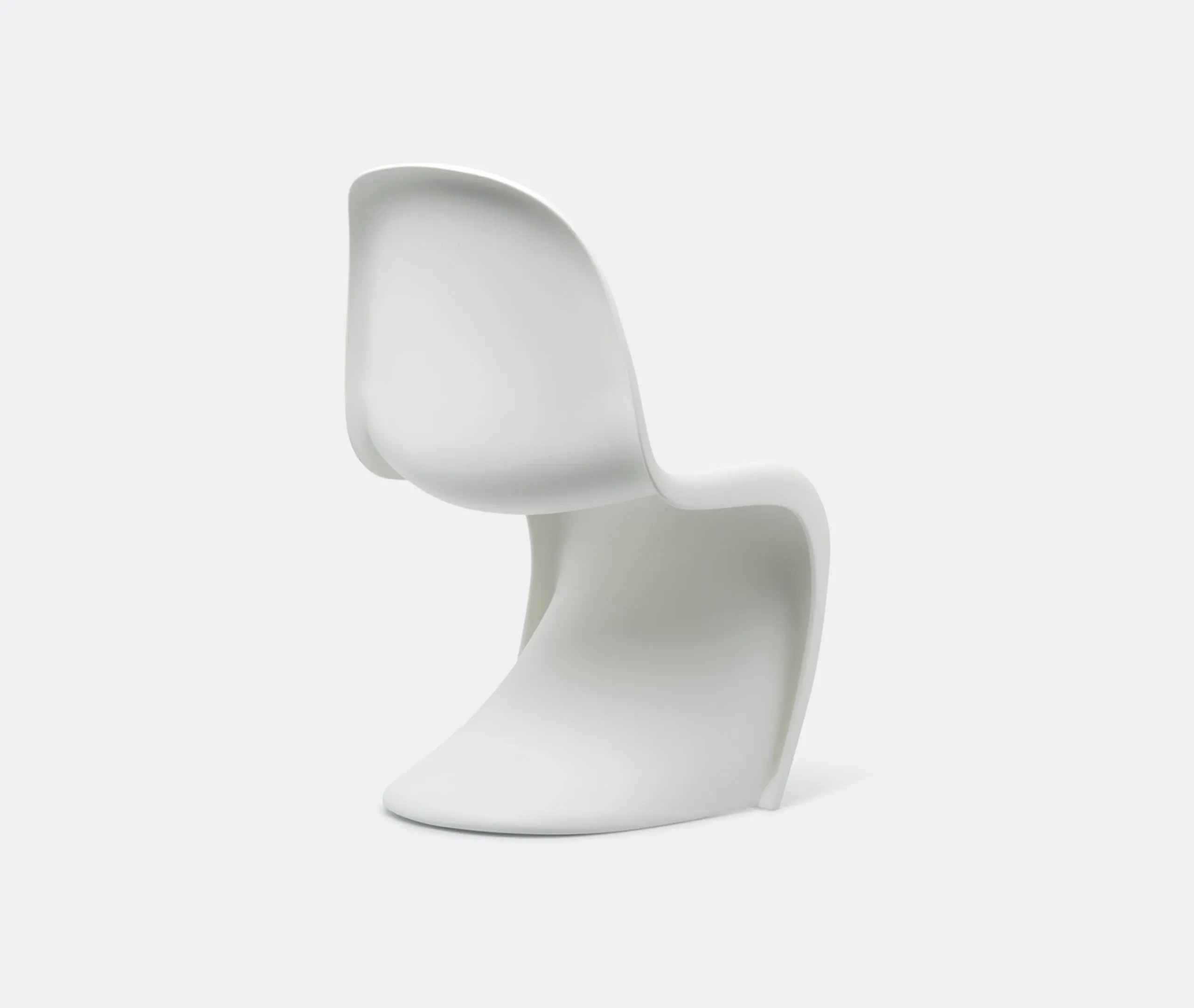 Junior Chair with Curved Design - White, Plastic