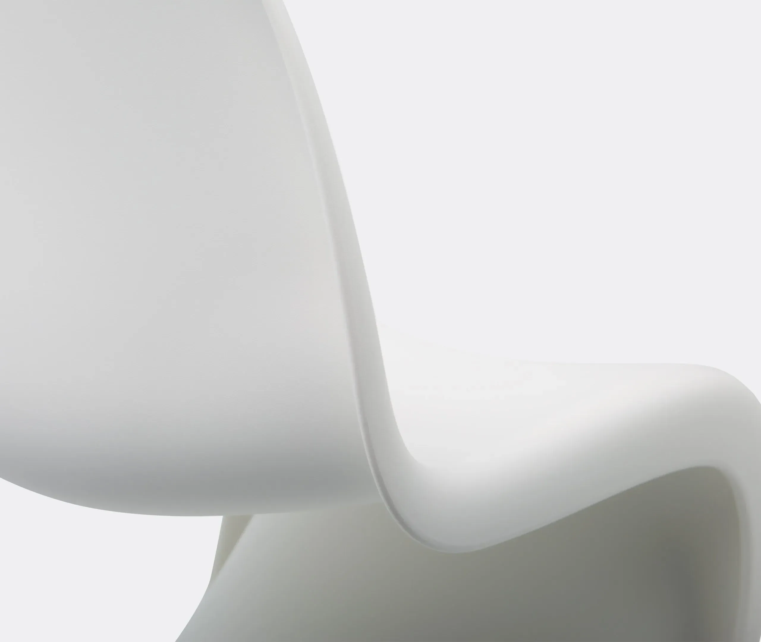 Junior Chair with Curved Design - White, Plastic