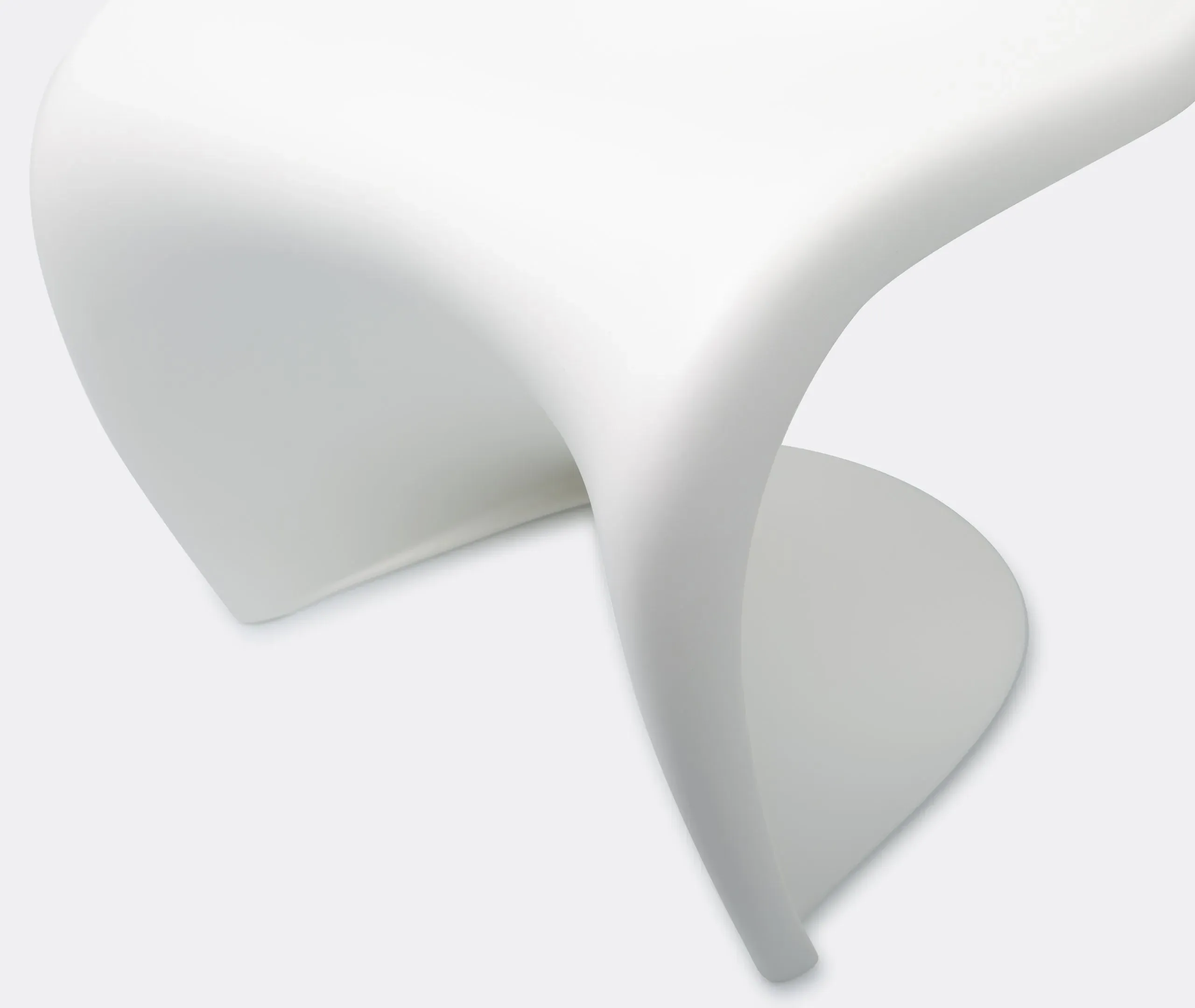 Junior Chair with Curved Design - White, Plastic