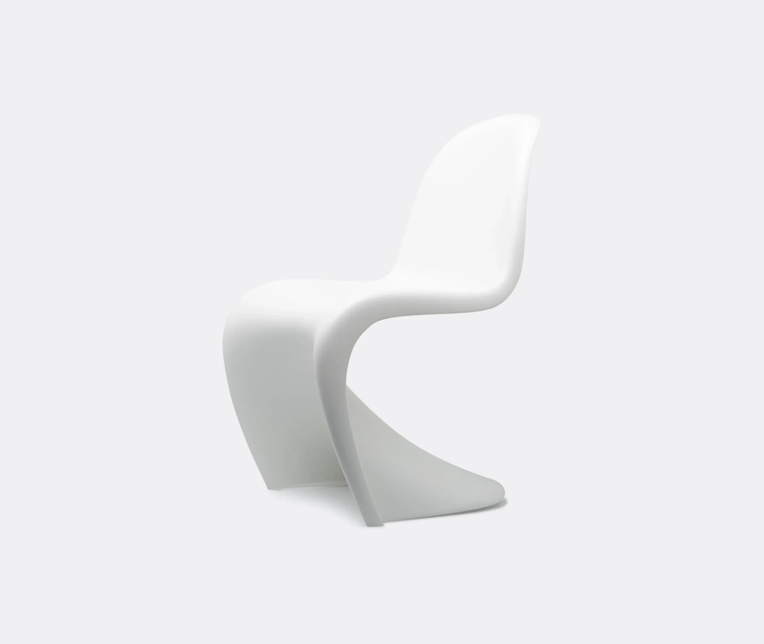 Junior Chair with Curved Design - White, Plastic