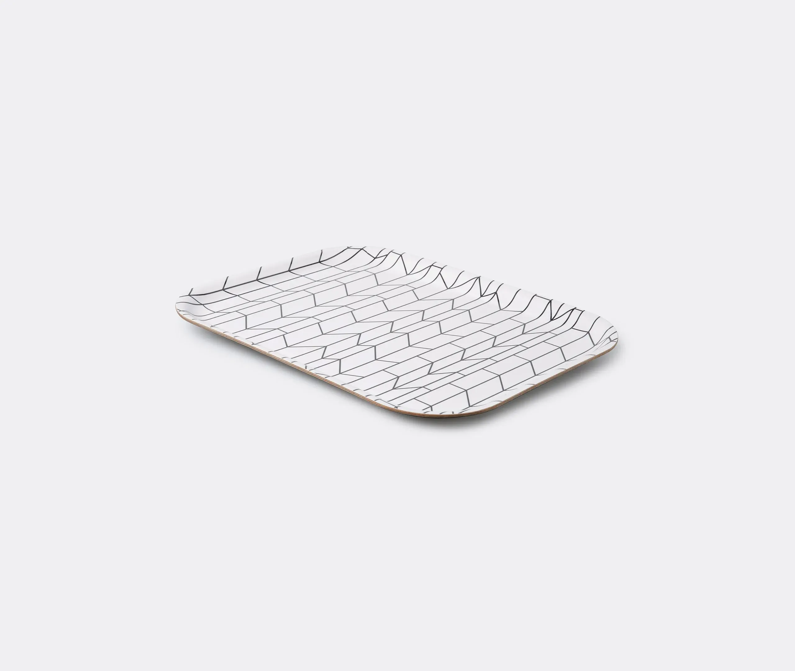 Medium Serving Tray Graph Pattern - Multicolor