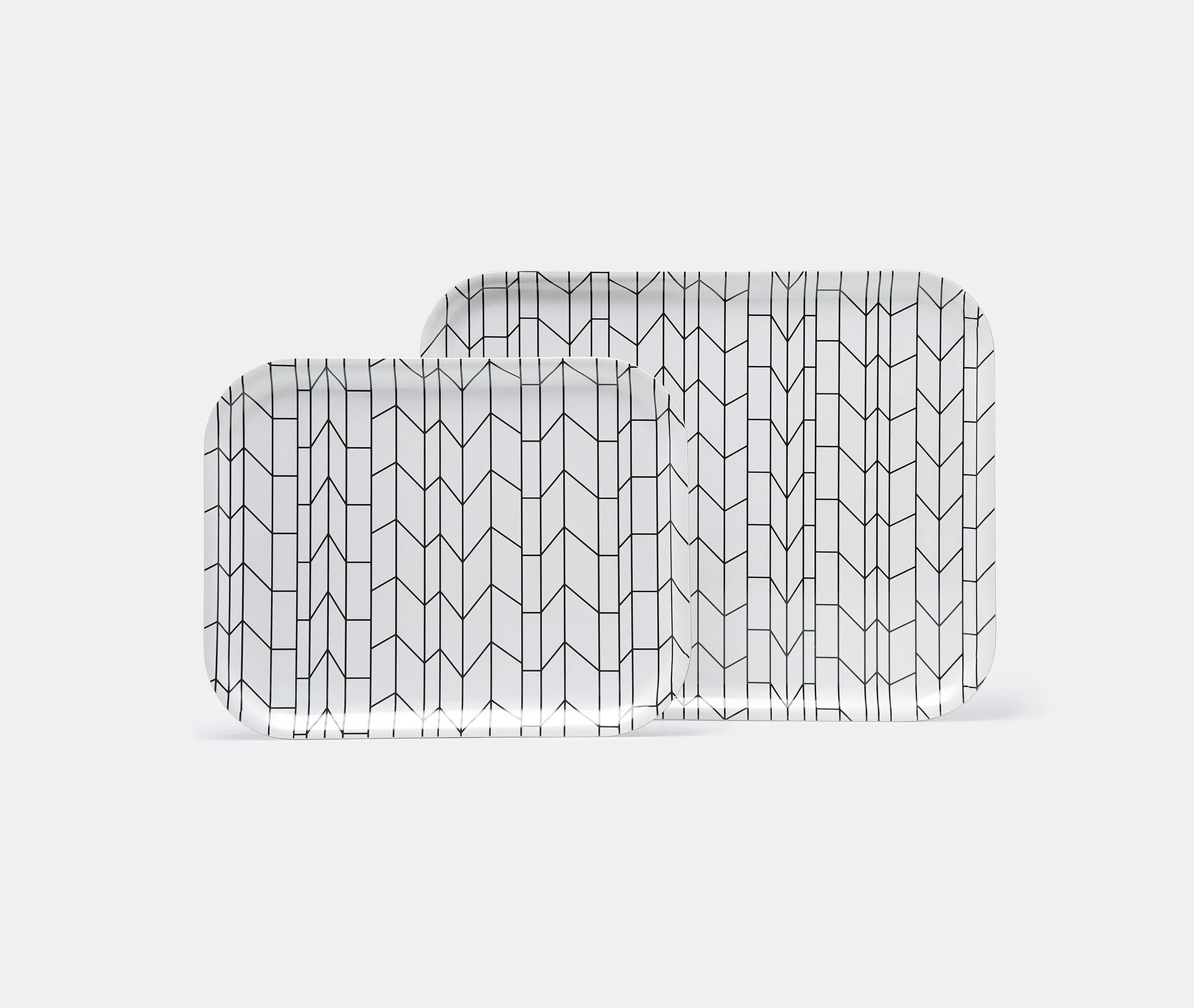 Medium Serving Tray Graph Pattern - Multicolor