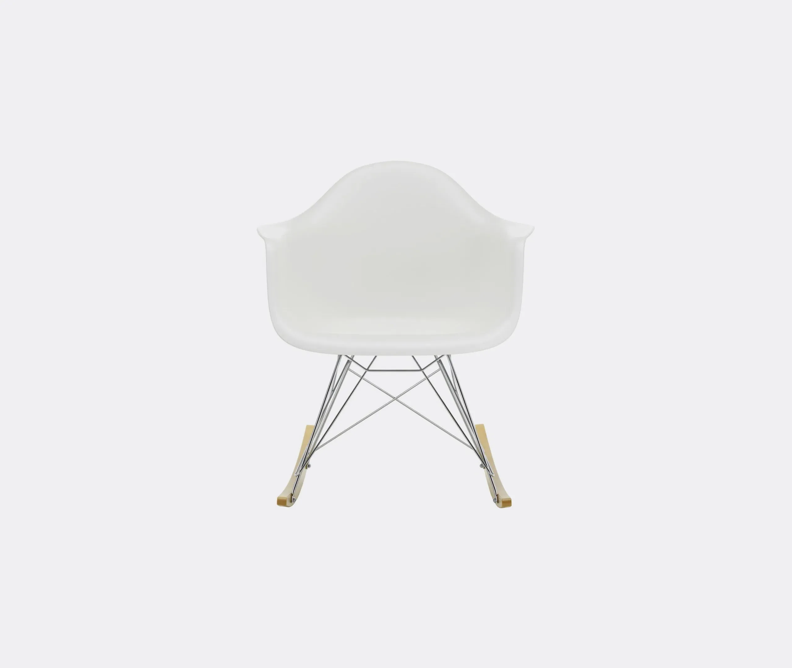 Rocking Armchair with Rod Base - White, Plastic