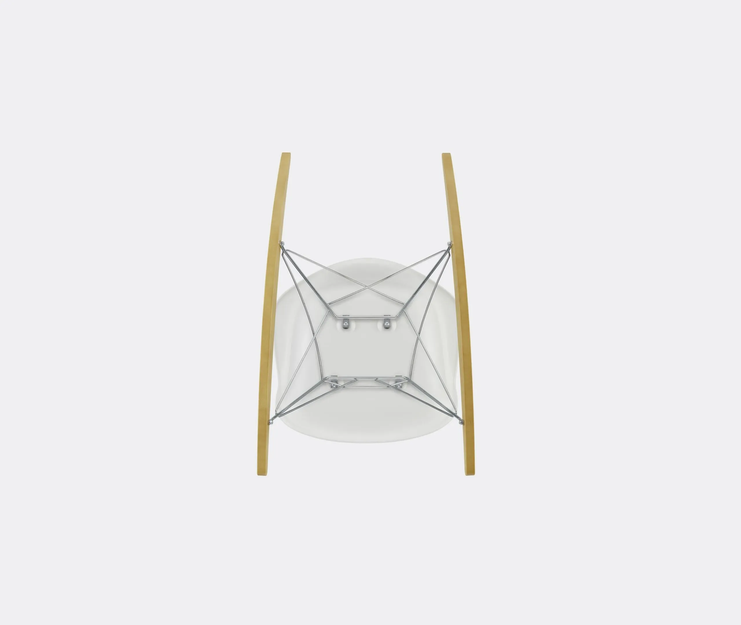 Rocking Armchair with Rod Base - White, Plastic