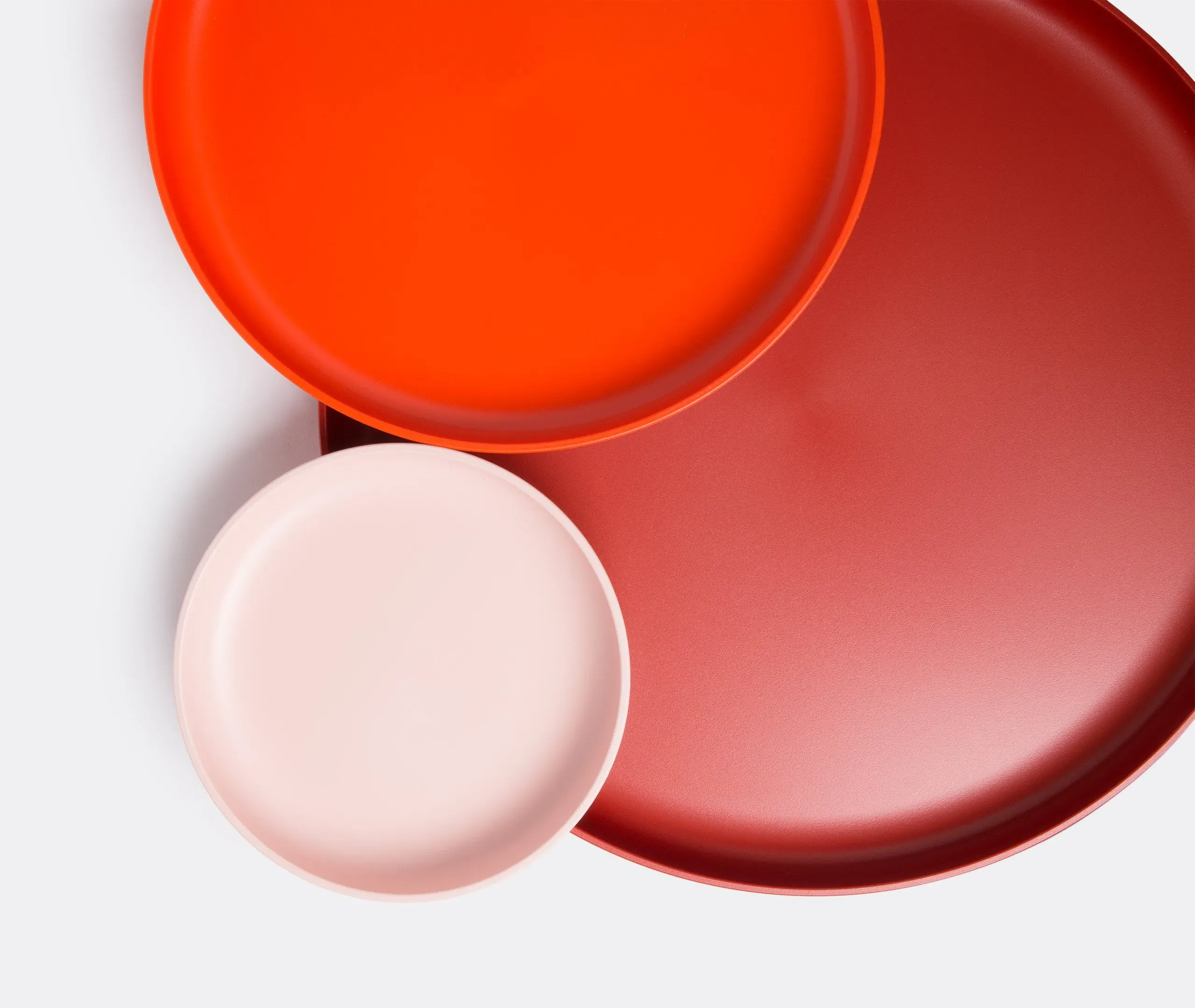 Set of 3 Serving Trays - Red