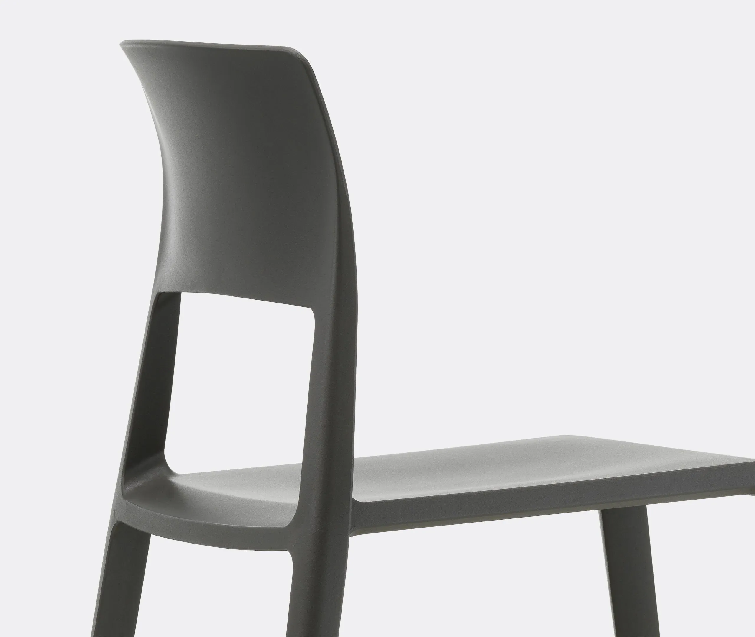 Stackable Chair with Forward Tilt - Dark Grey