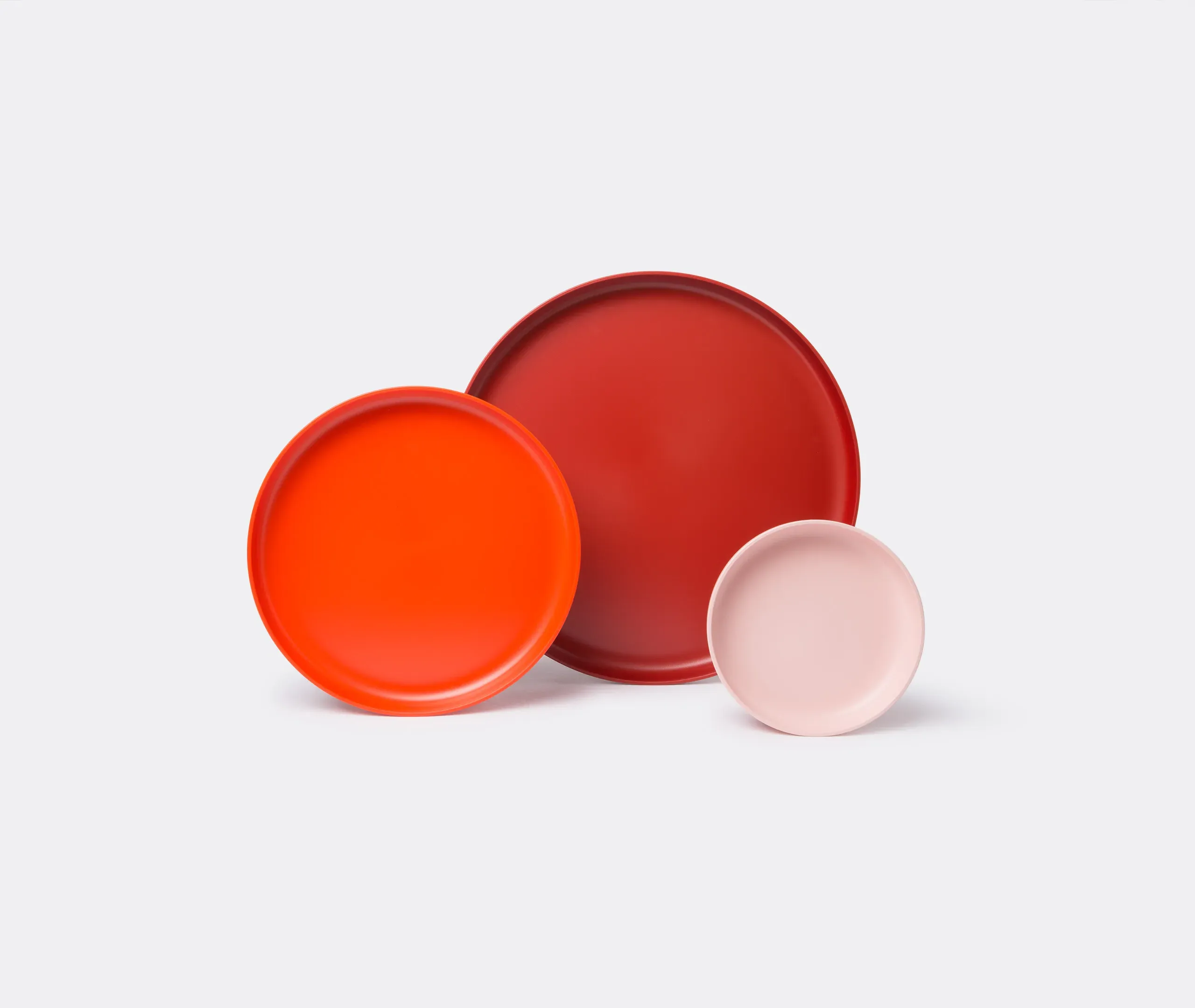 Trays Set of Three Serving Trays - Red, Plastic alternate view