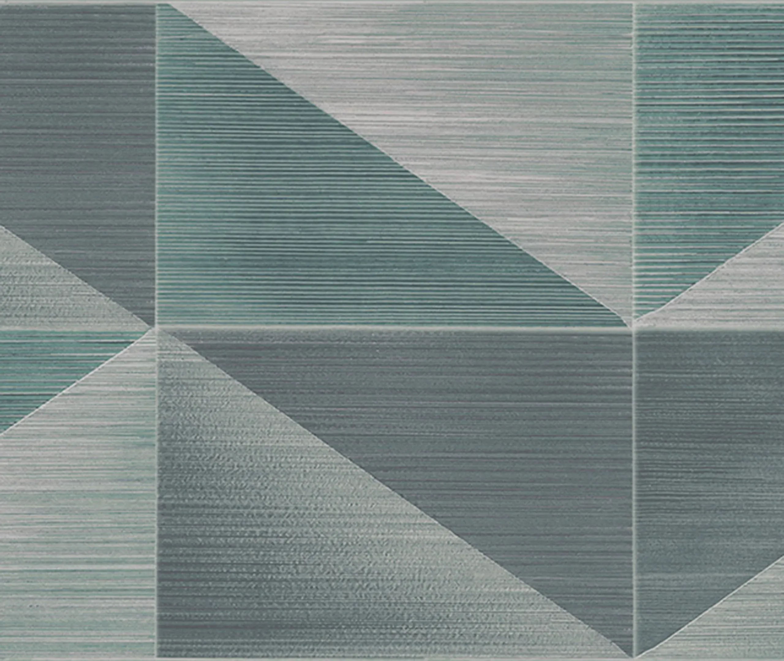 Geometric Wallpaper with Texture - Green