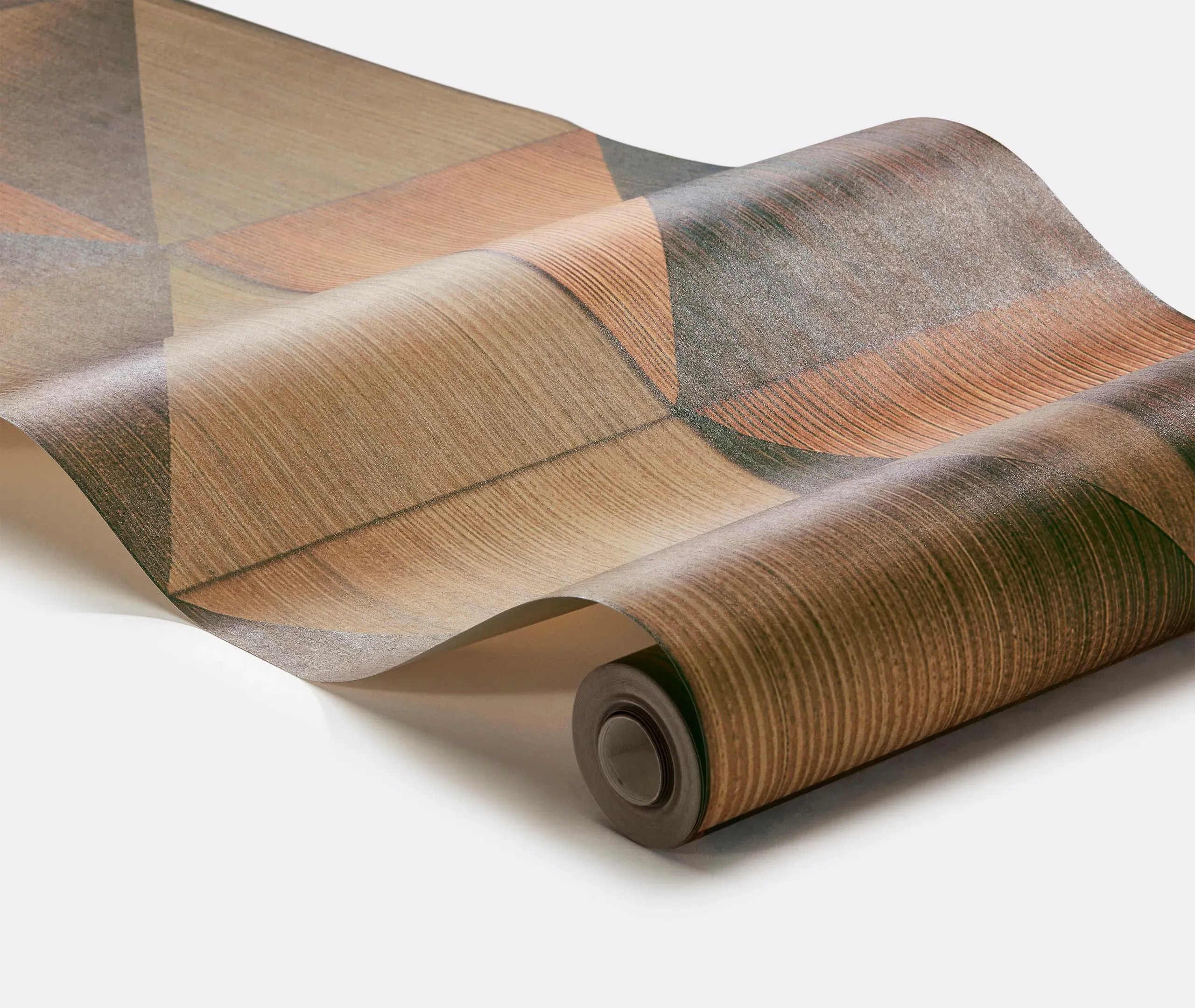 Geometric Wallpaper with Texture - Rust
