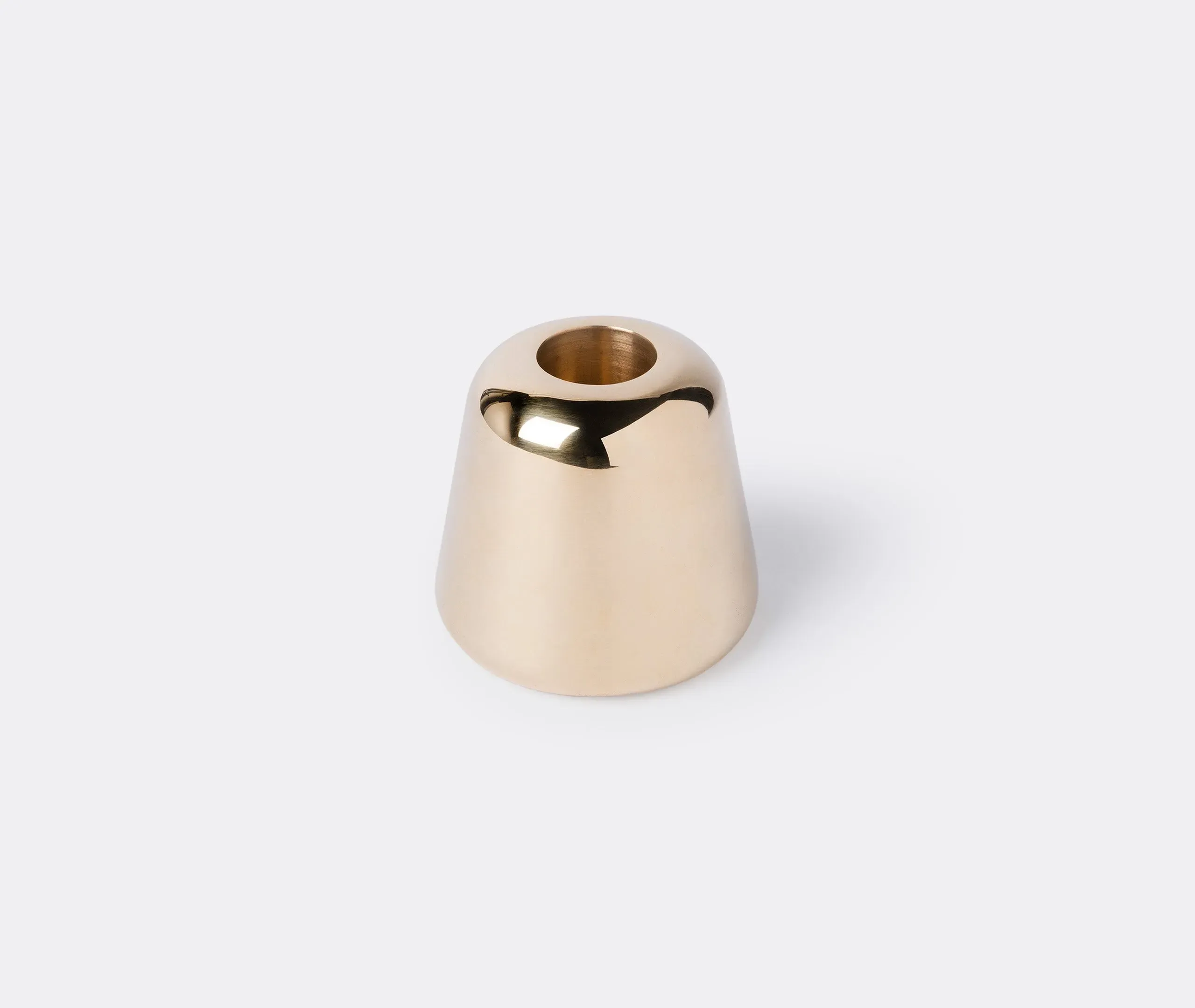 Candleholder with Single Candle Fitting - Brass