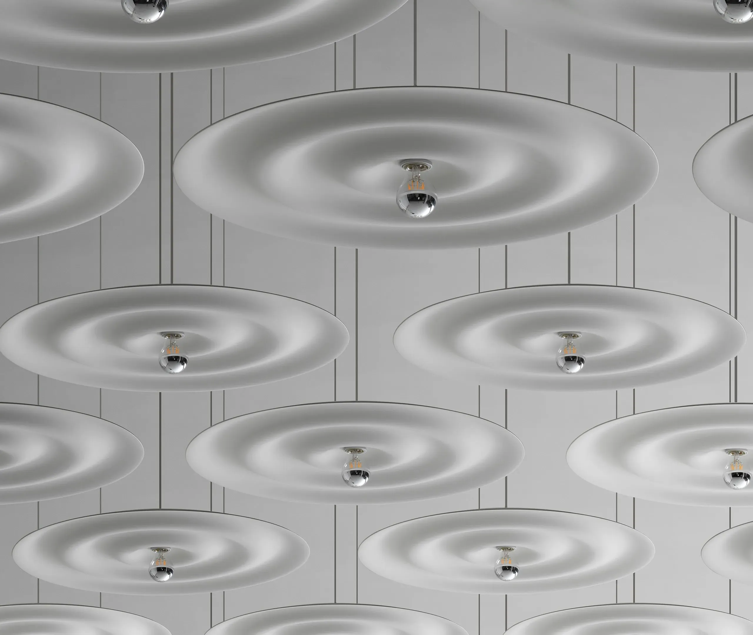 Circular Pendant Light - Signal White