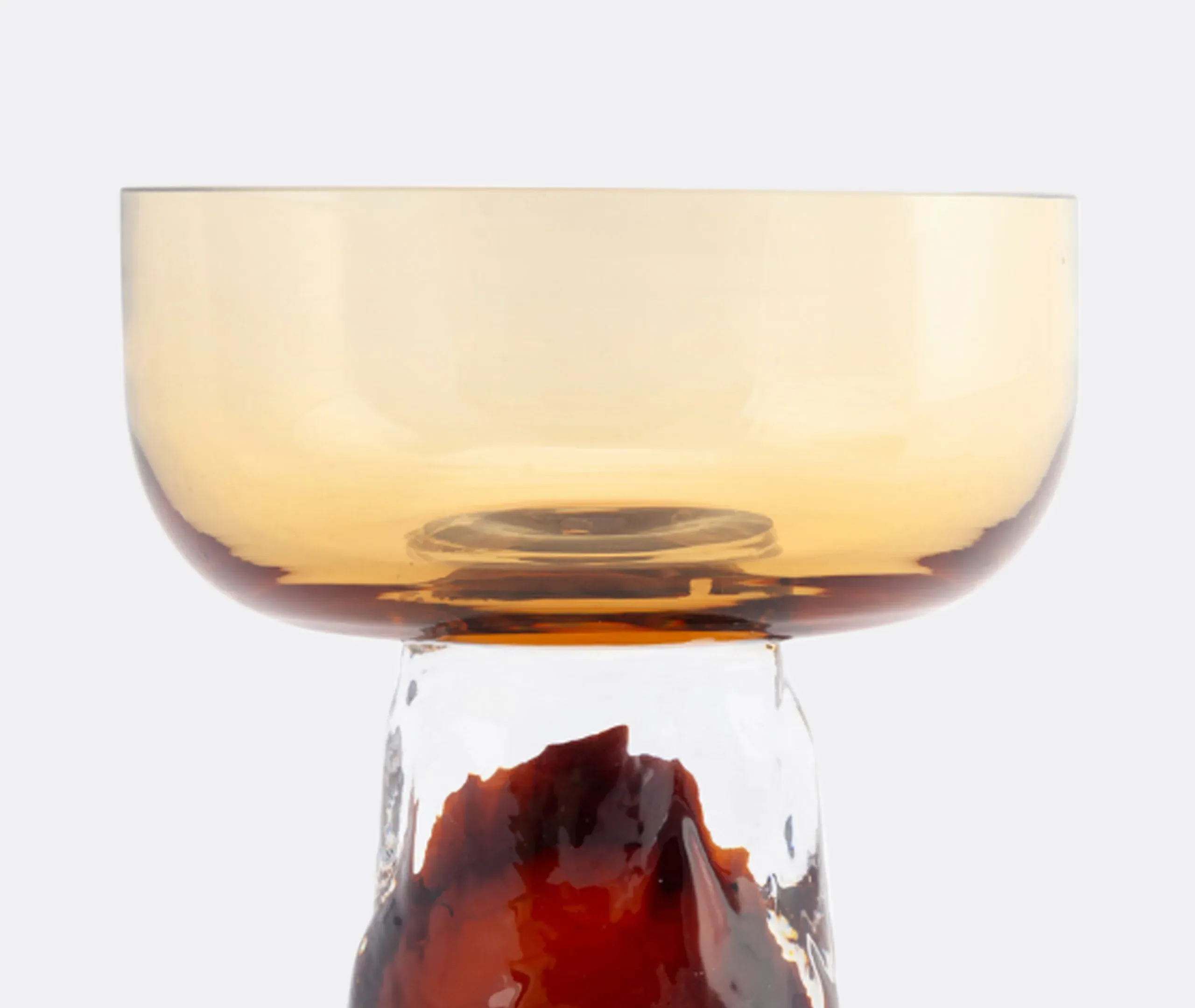 Gusto Coupe Large Glass - Amber, Glass alternate view