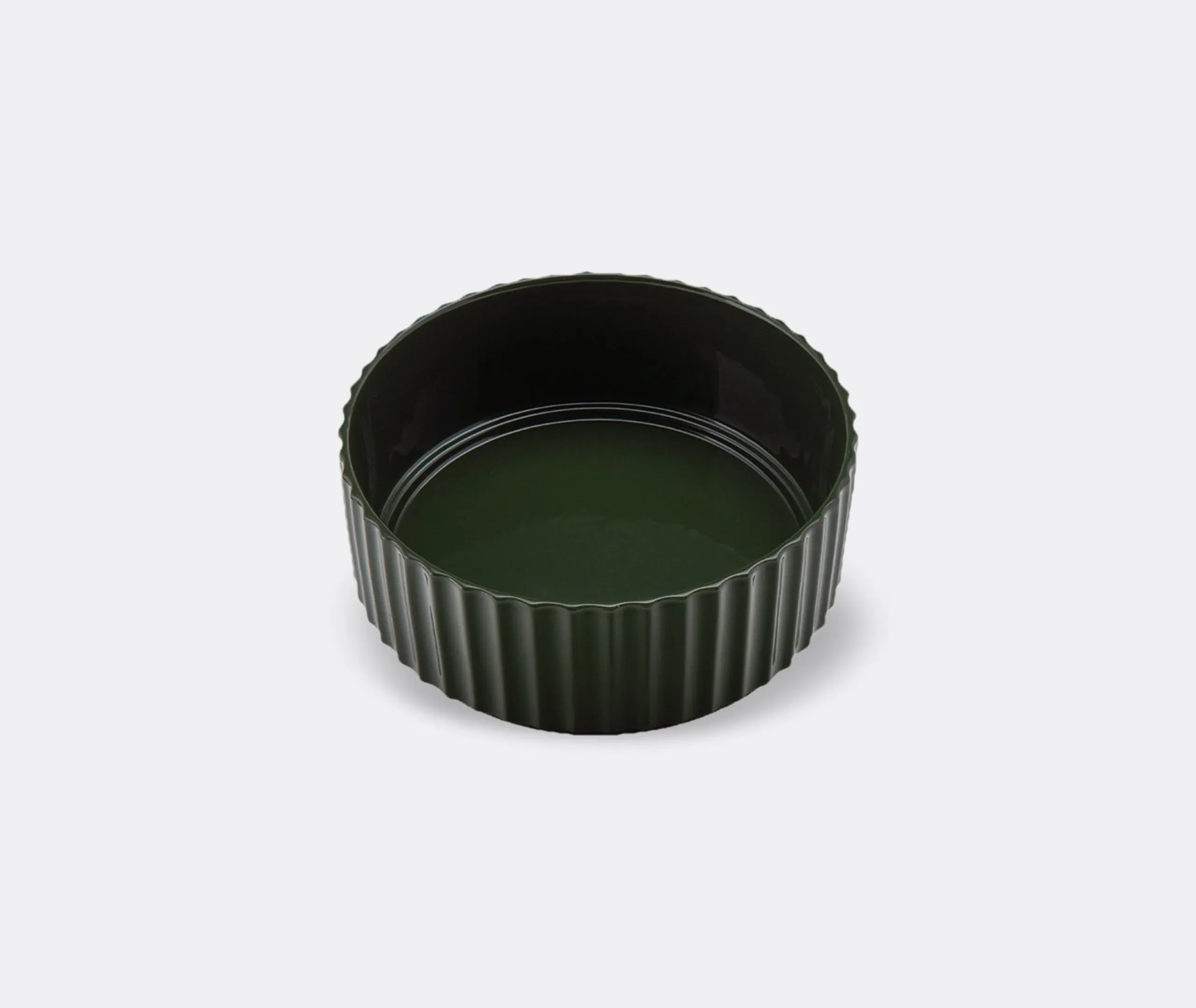 Handcrafted Bowl with Linear Creases - Green