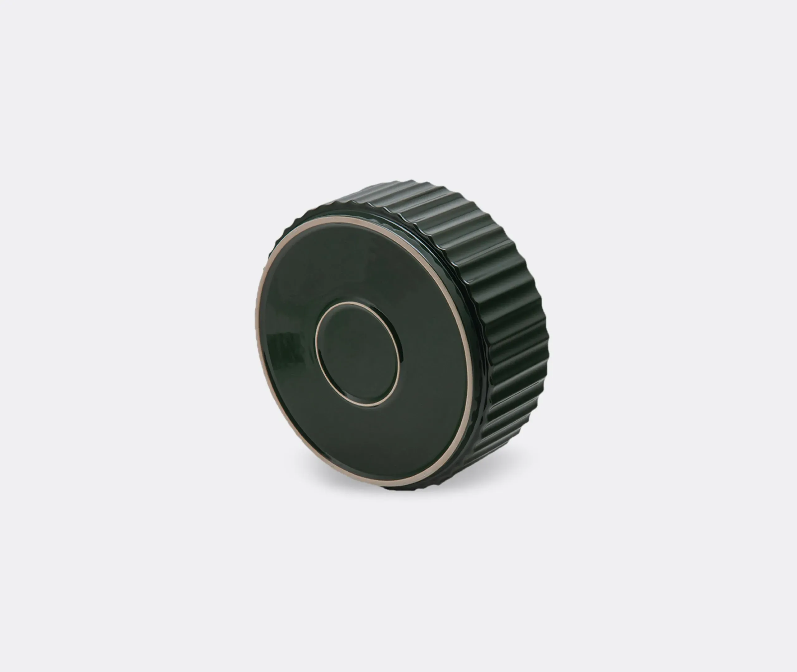 Handcrafted Bowl with Linear Creases - Green