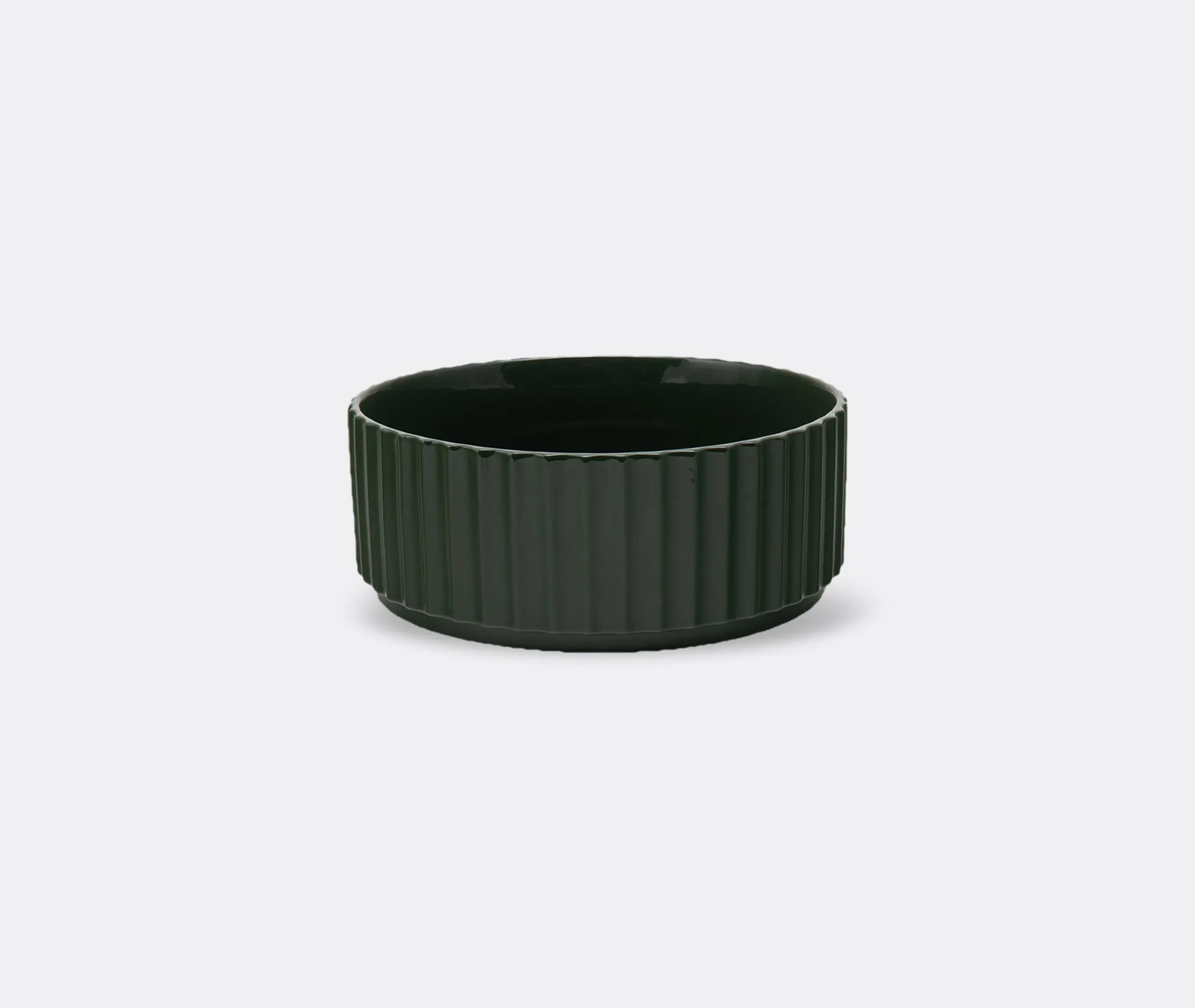 Handcrafted Bowl with Linear Creases - Green image