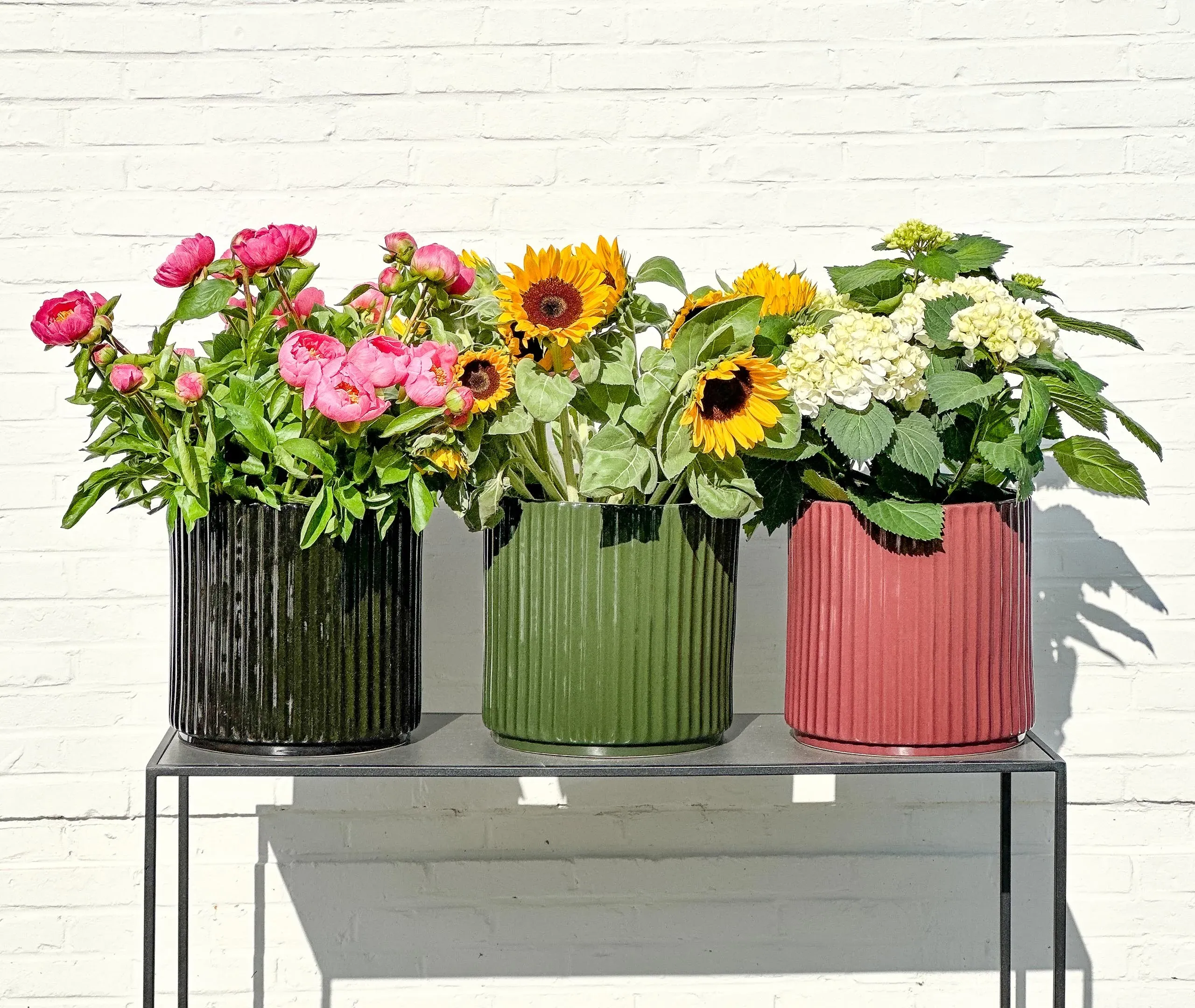 Ikon Tall Pot - Brown, Porcelain