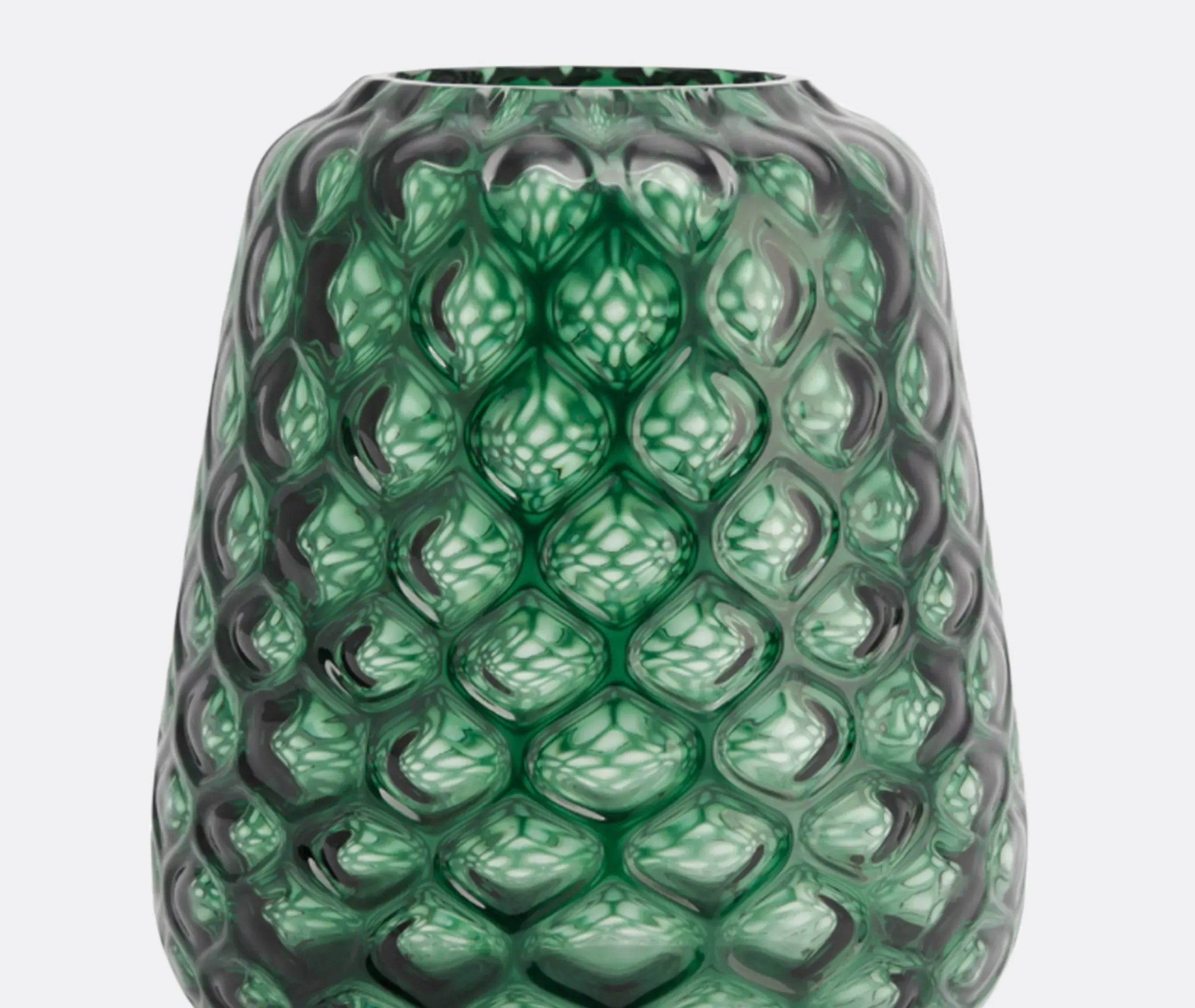 Kuro Prism Large Vase - Moss Green
