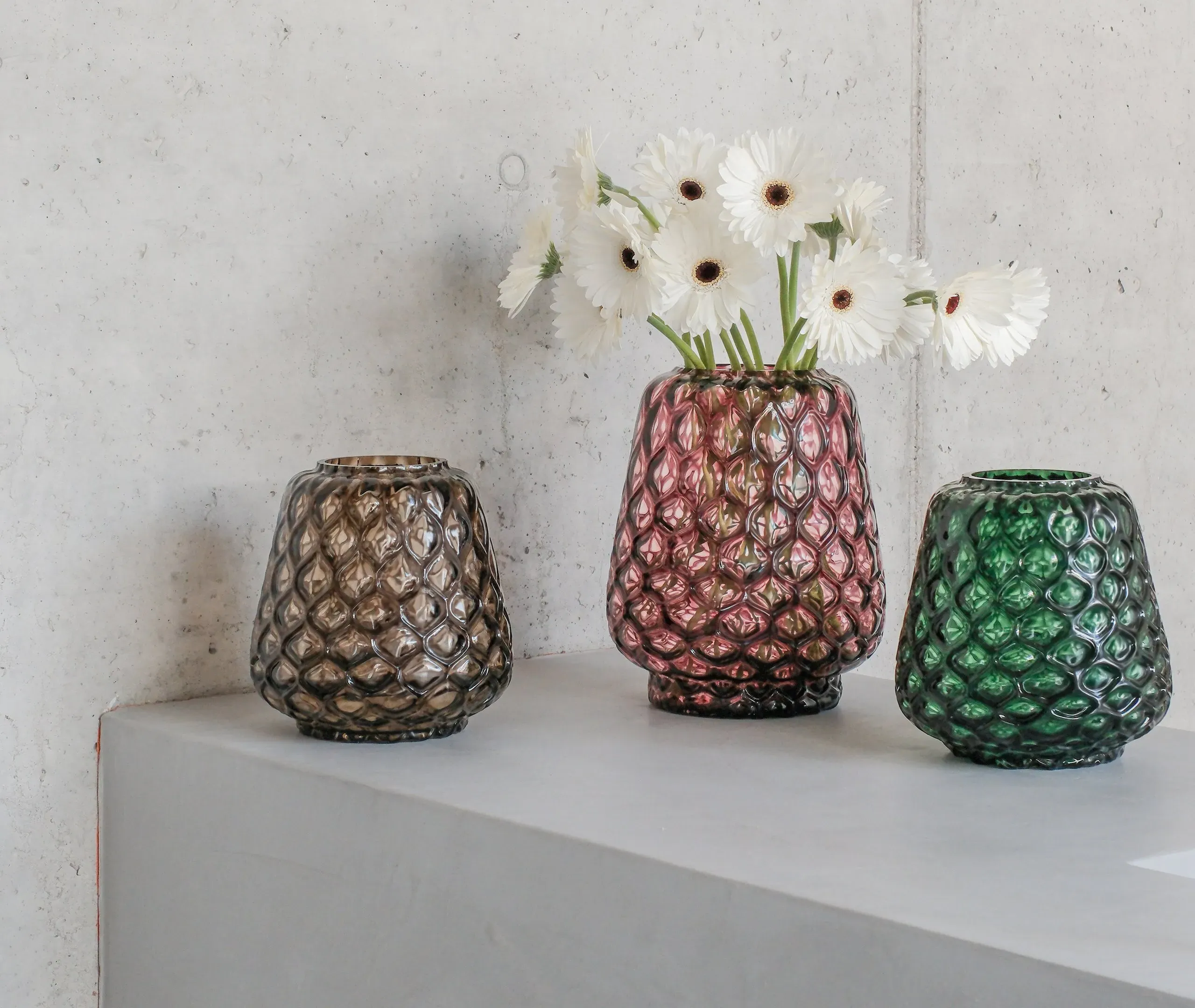 Kuro Prism Large Vase - Plum