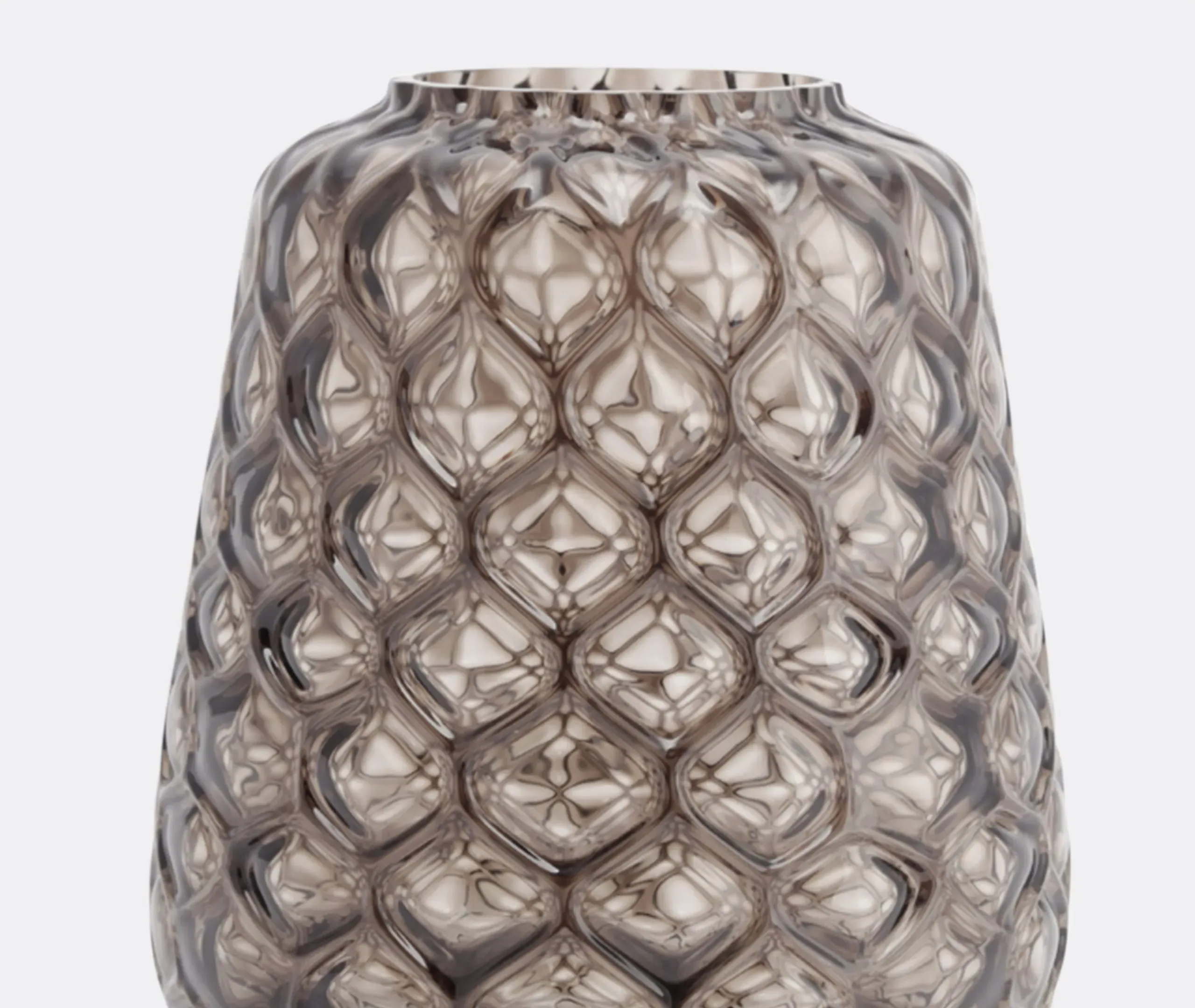 Kuro Prism Large Vase - Smoky Gray