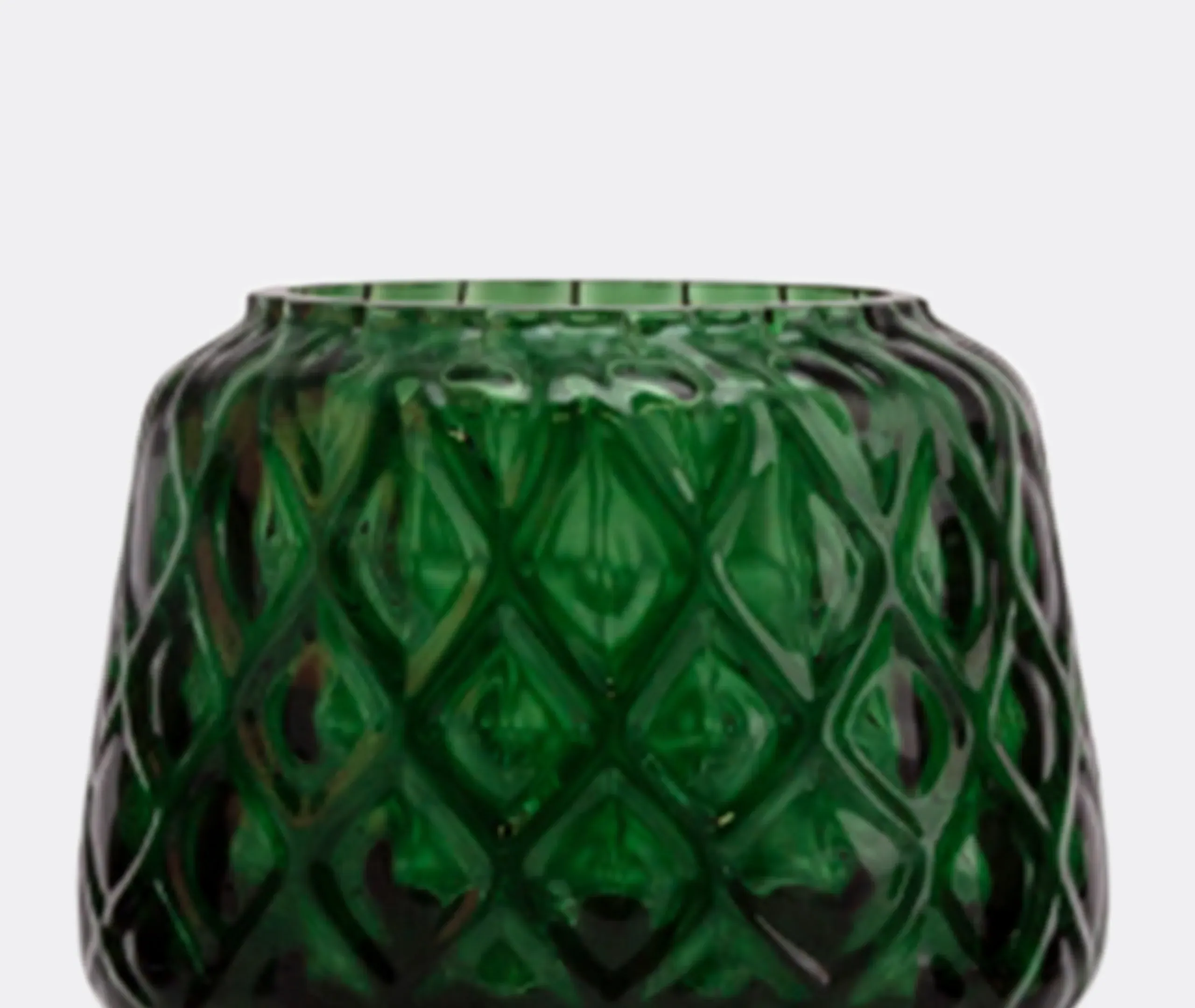 Kuro Set of Three Tealight Holders - Moss Green, Glass alternate view