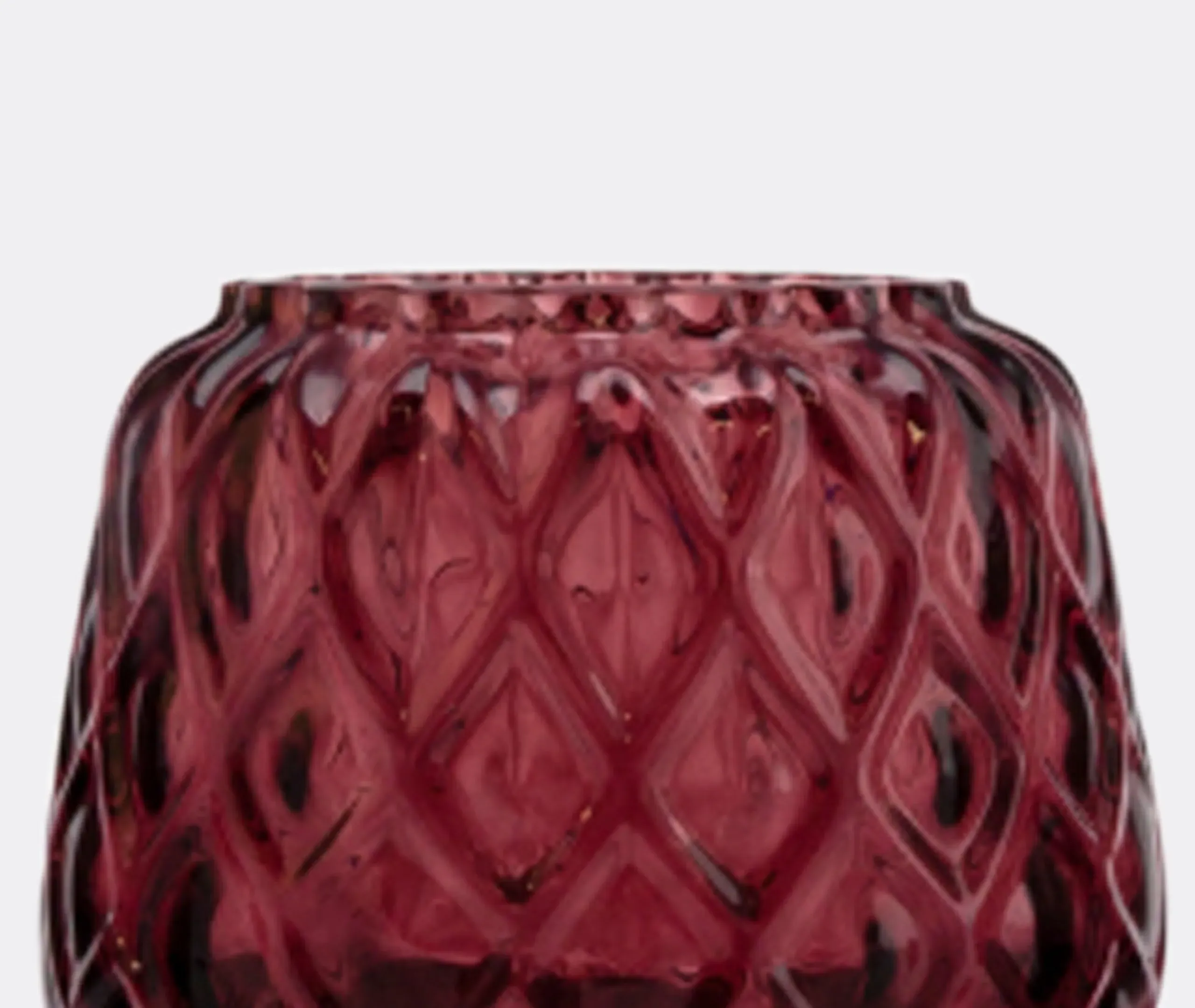 Kuro Tealight Holders Set of Three - Plum, Glass